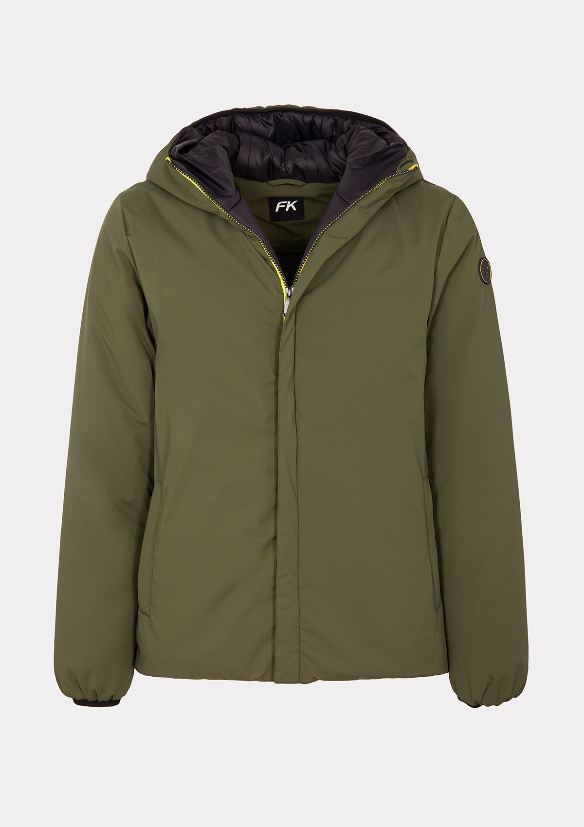 Giubotto Imbottito con cappuccio Uomo F**K Verde Militare M3201-MG