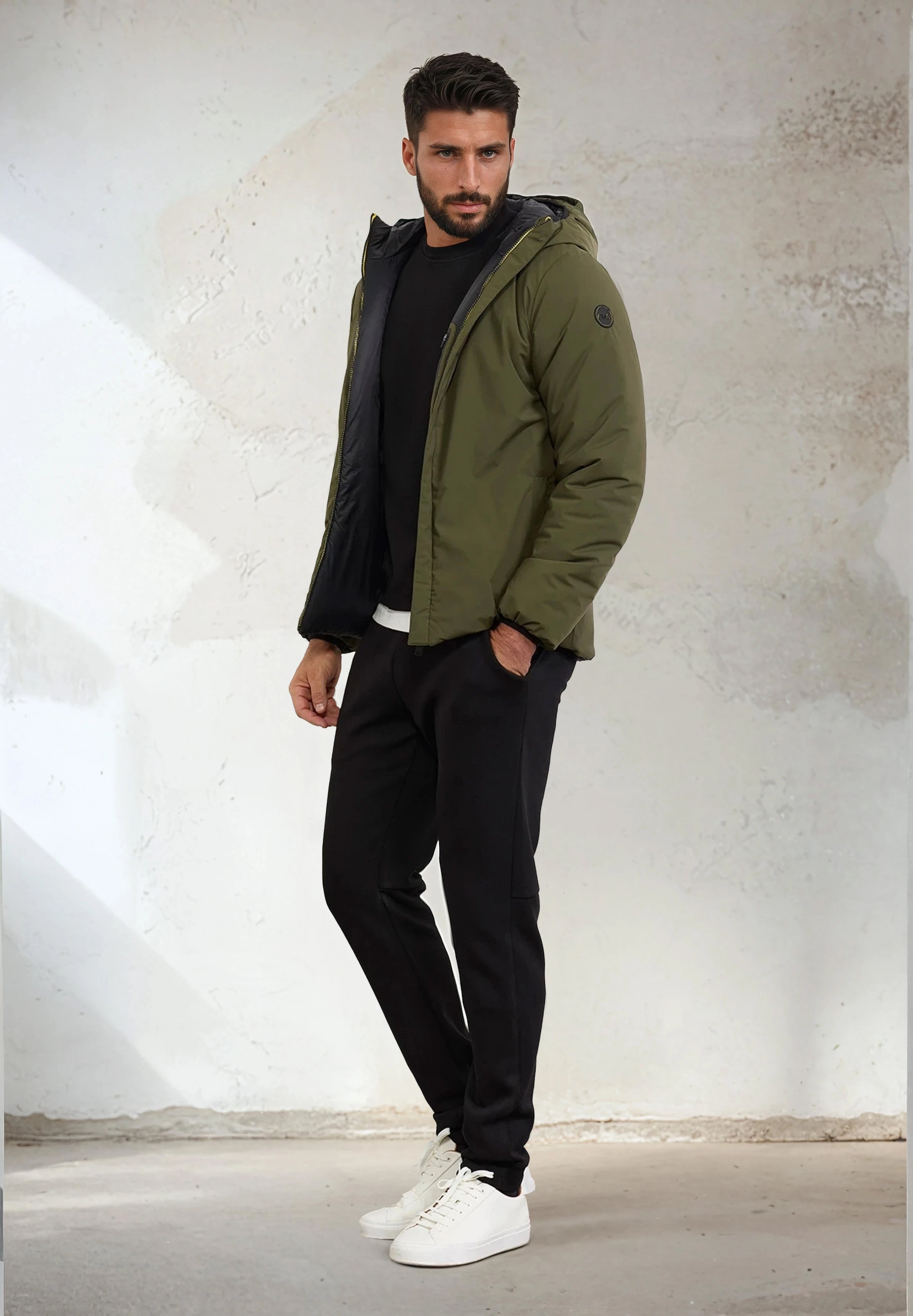 Giubbotto Imbottito Uomo F**K Verde Militare M3201-MG