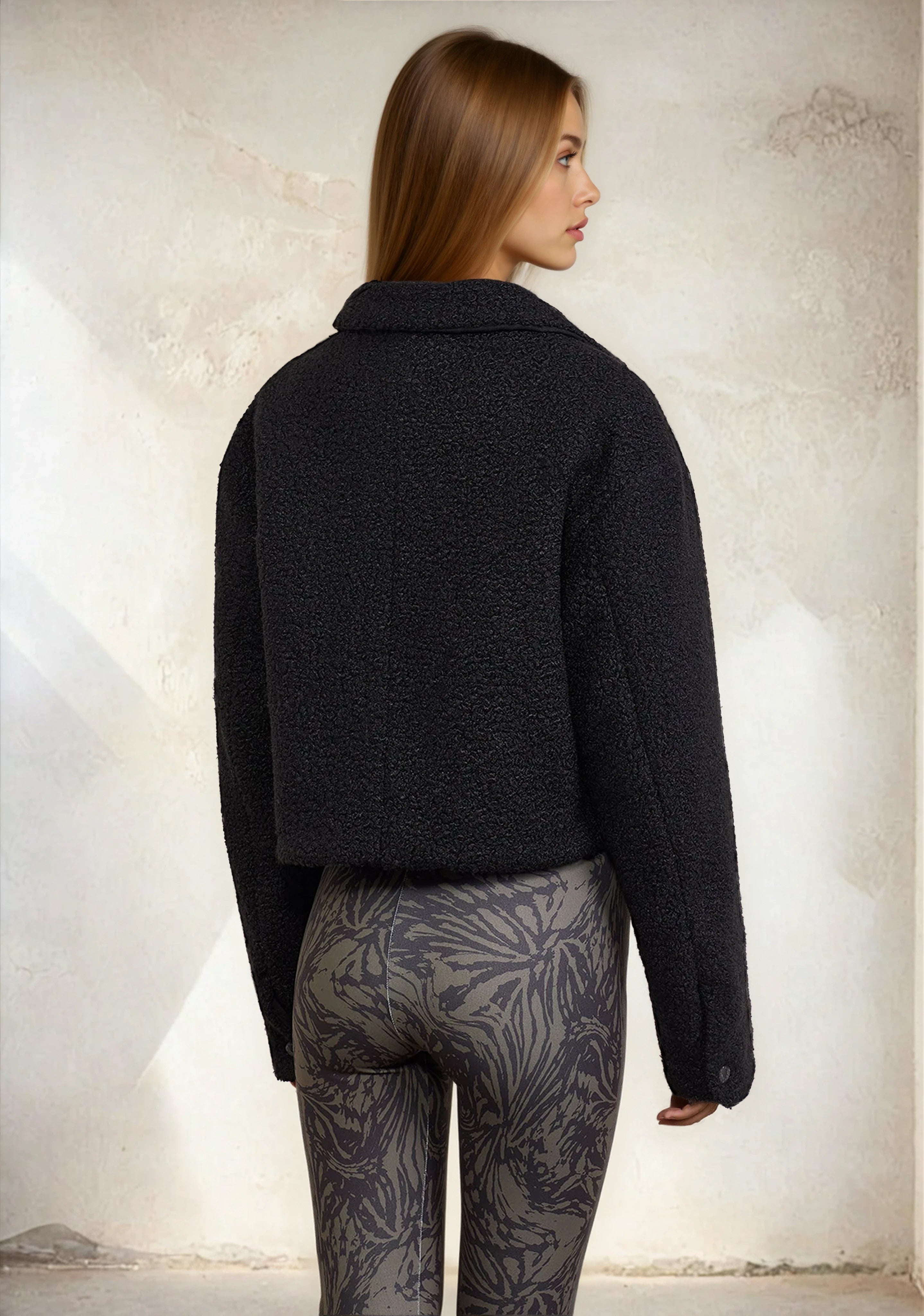 Image of Giacca Teddy Donna F**K Nera W0105-BK