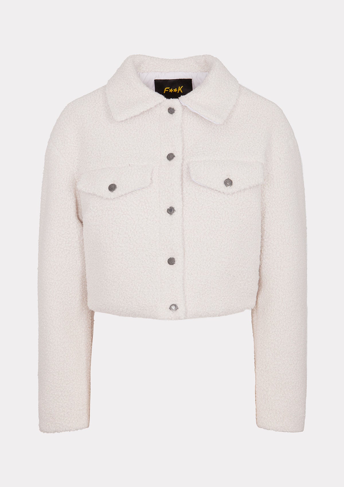 Image of Giacca Teddy Donna F**K Bianca W0105-WH