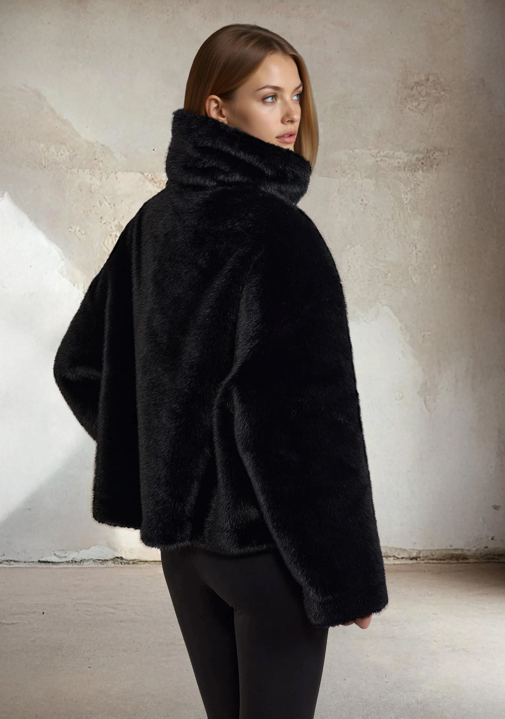 Eco Pelliccia Donna F**K Nera W0110-BK