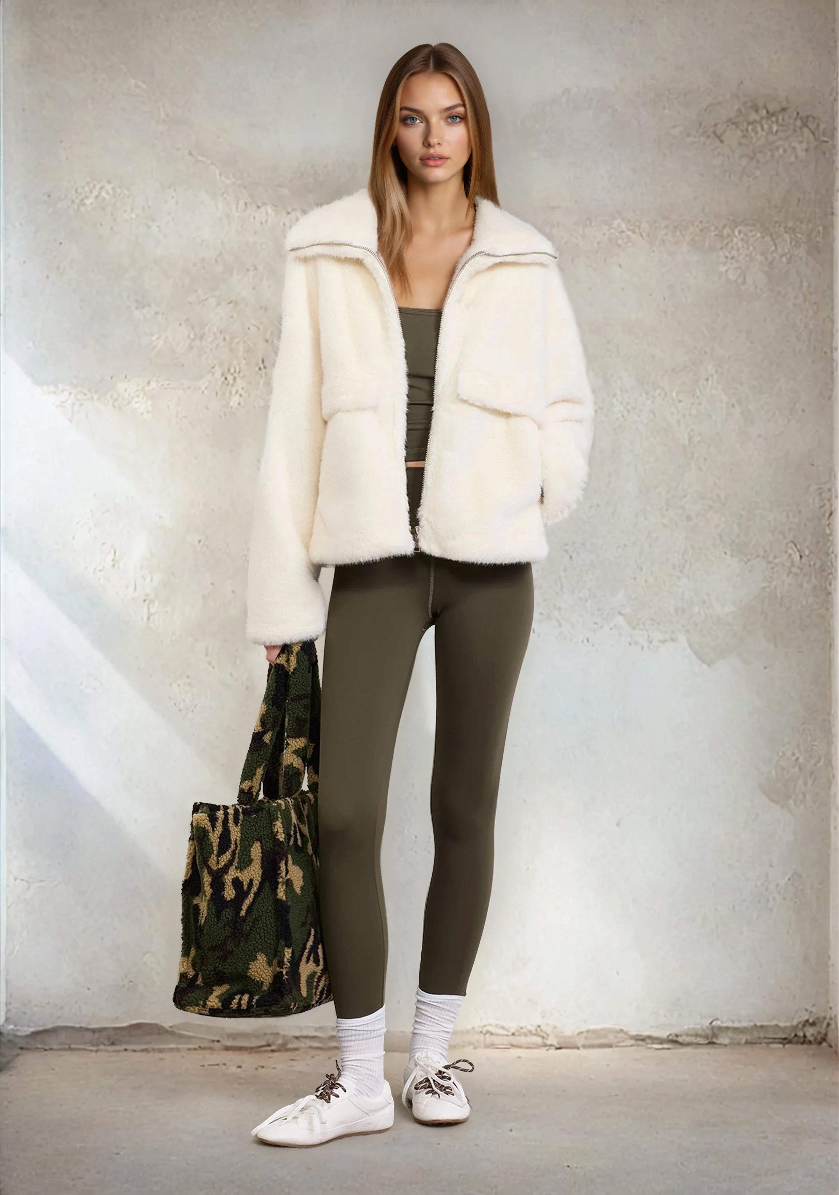 Image of Eco Pelliccia Donna F**K Bianca W0110-WH