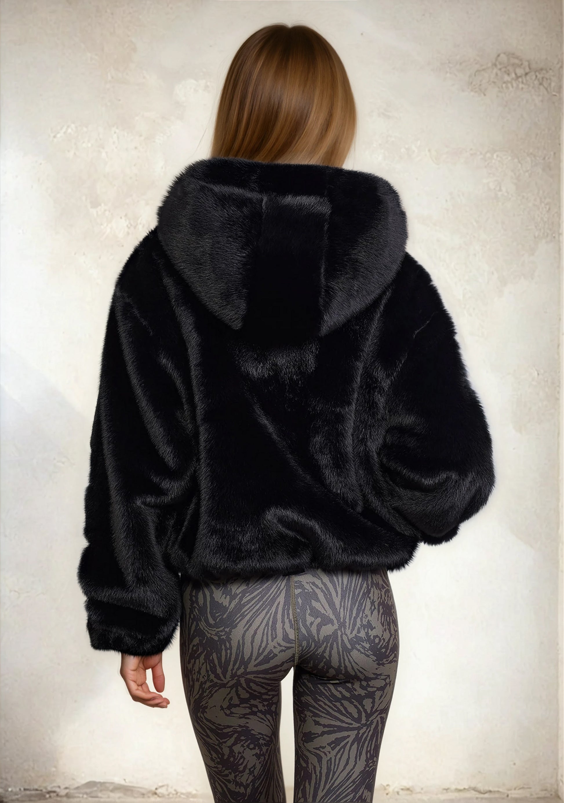 Eco Fur woman F**K Nera W0115-BK