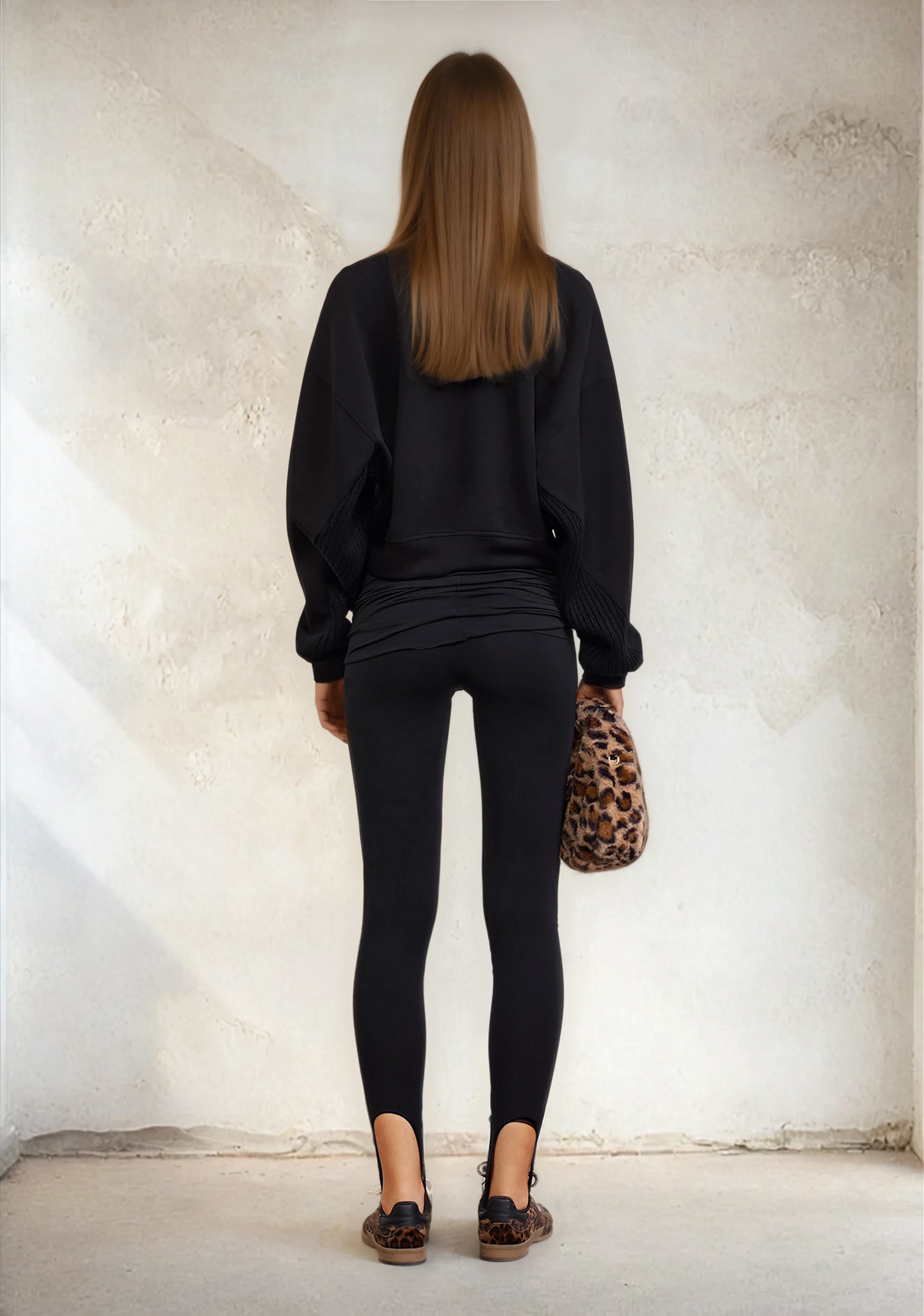 Γυναικείο κολάν Gaiter F**K Μαύρο W0611-BK