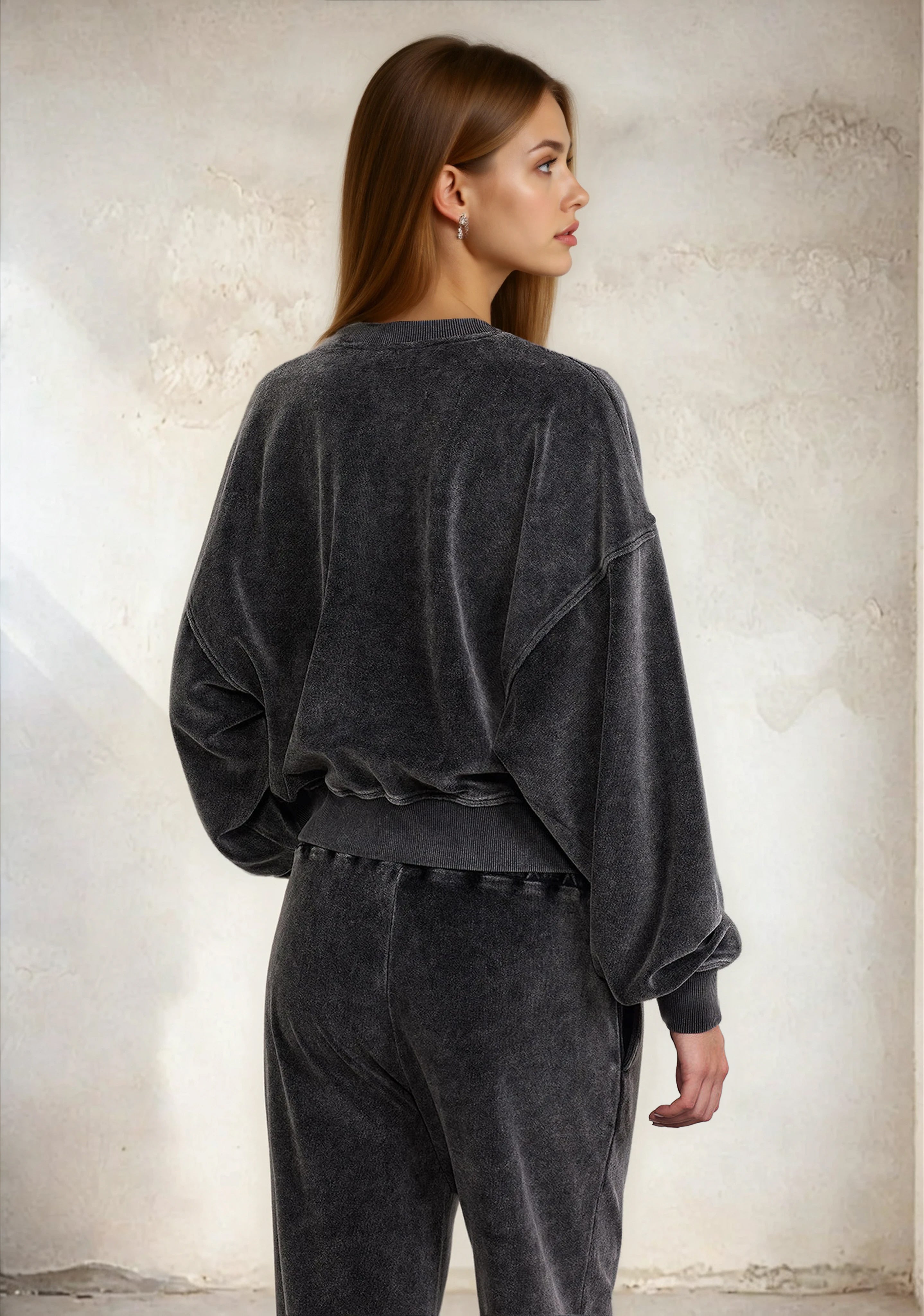 Felpa crop Donna F**K Nera W0406-BK