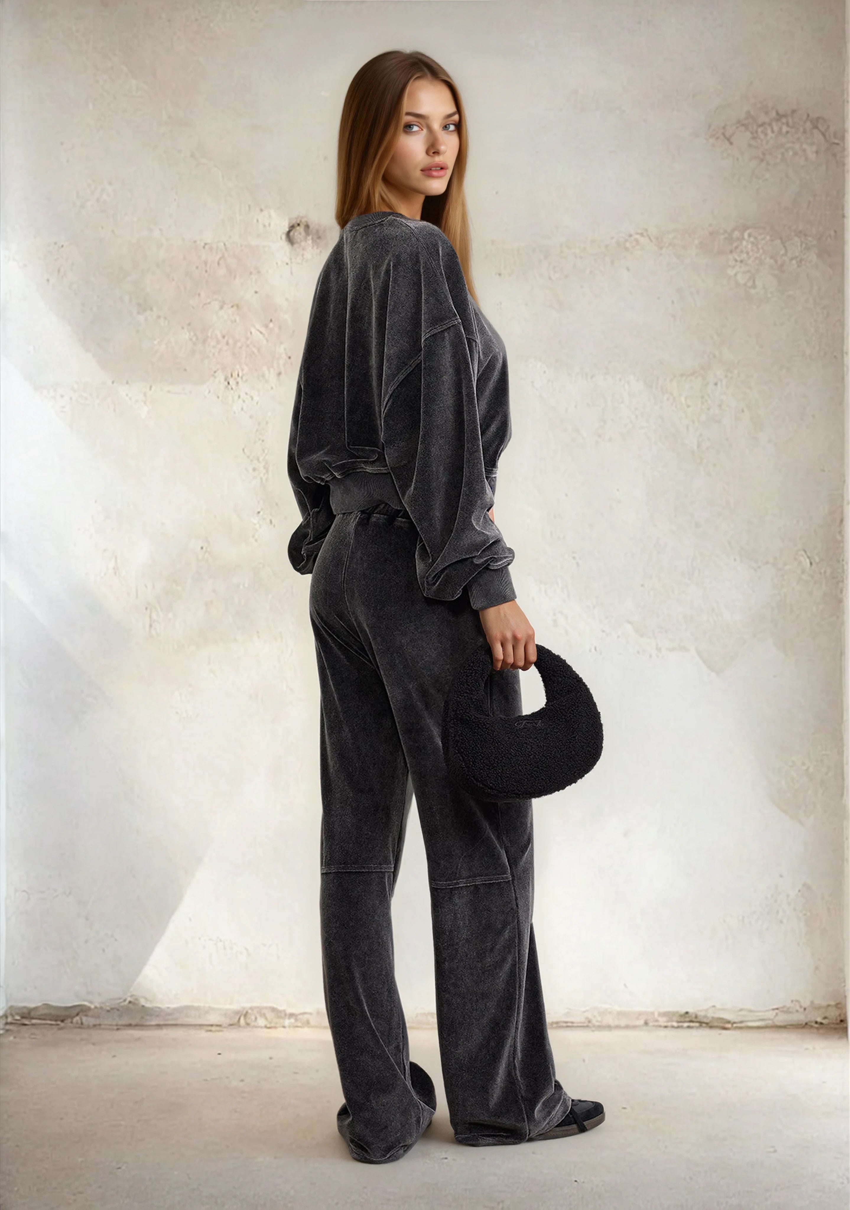 Pantalone Donna F**K Nero W0415-BK