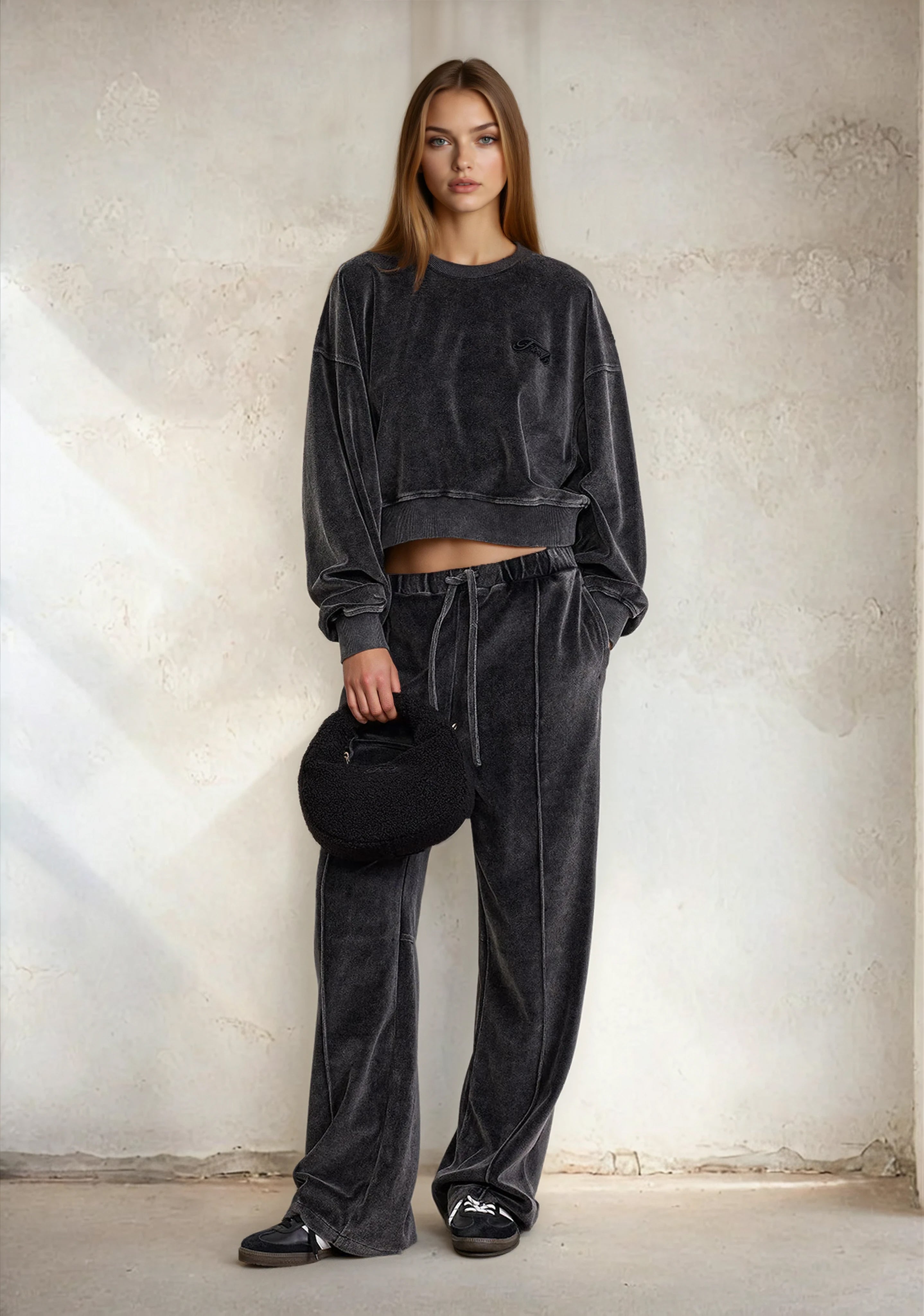 Pantalone Donna F**K Nero W0415-BK