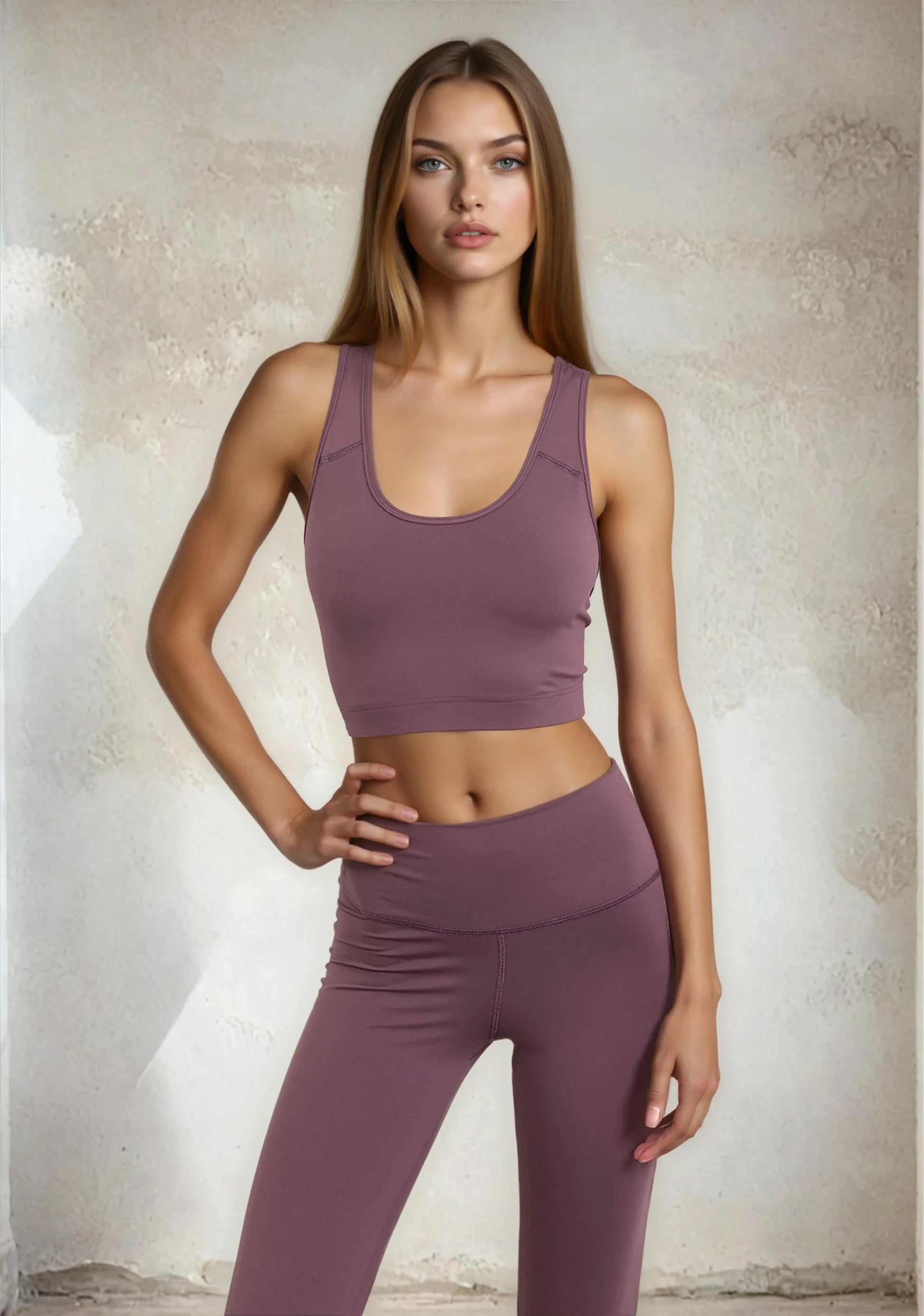 Woman sports top F**K Light Brown W0502-LB