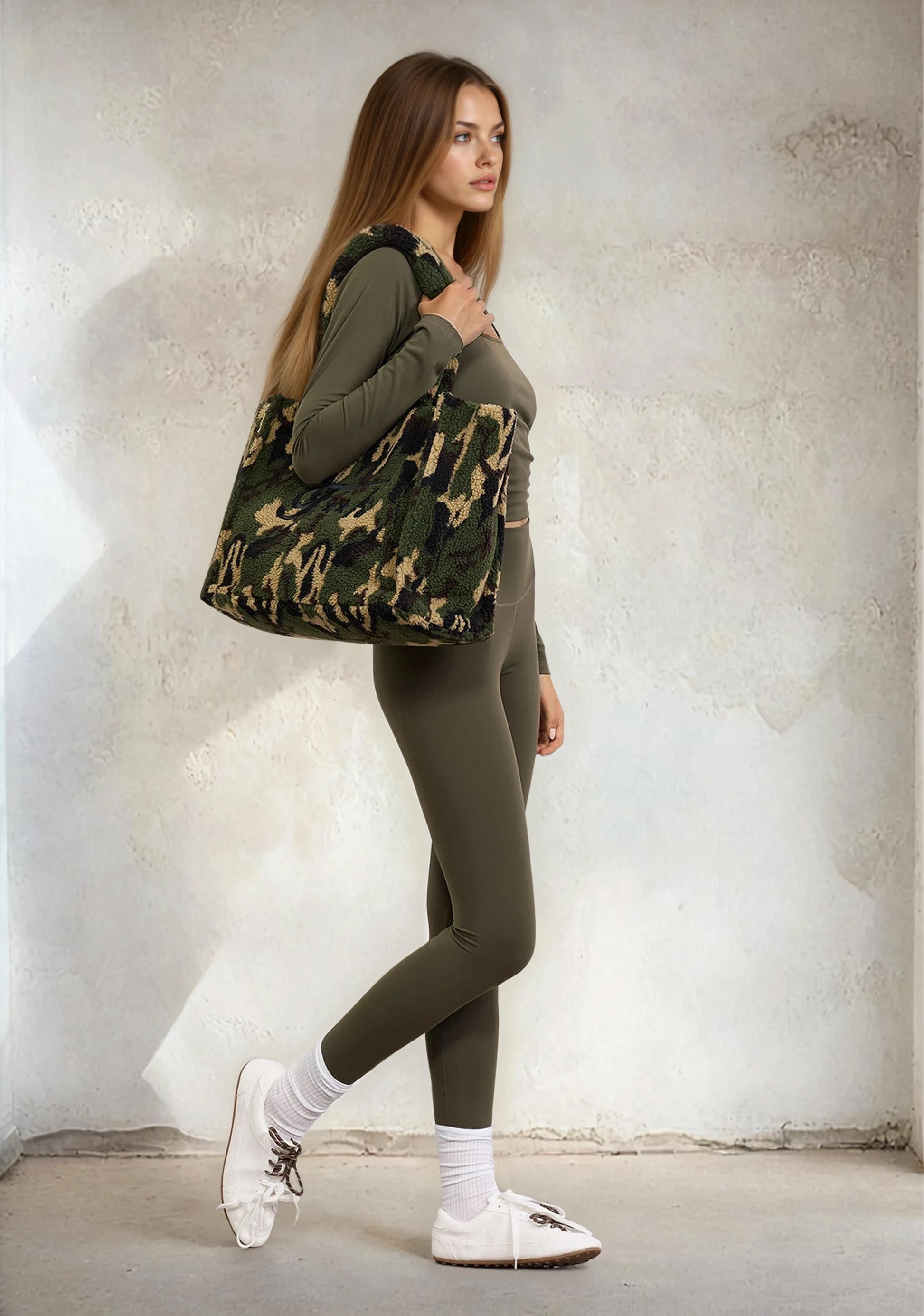 Kadın Maksi Çanta F**K Askeri Yeşil WW0001-MG