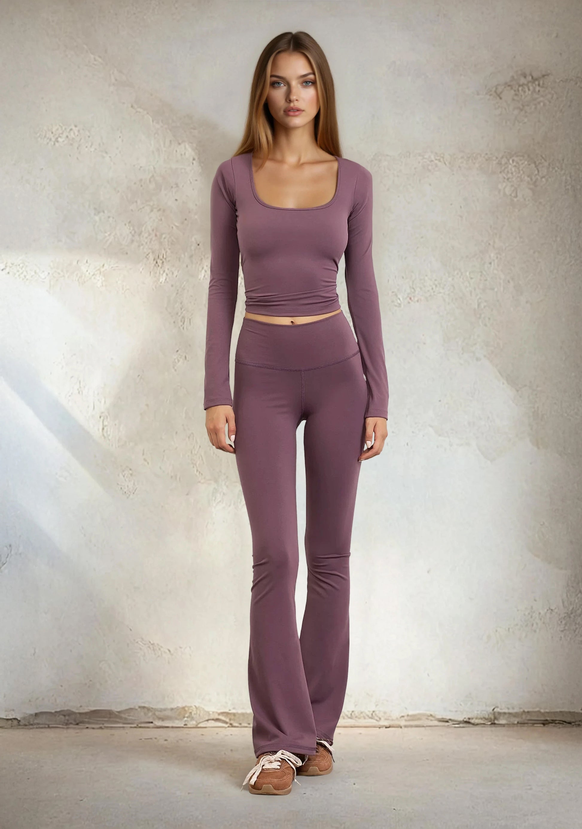 Women's paw leggings F**K Light Brown W0508-LB