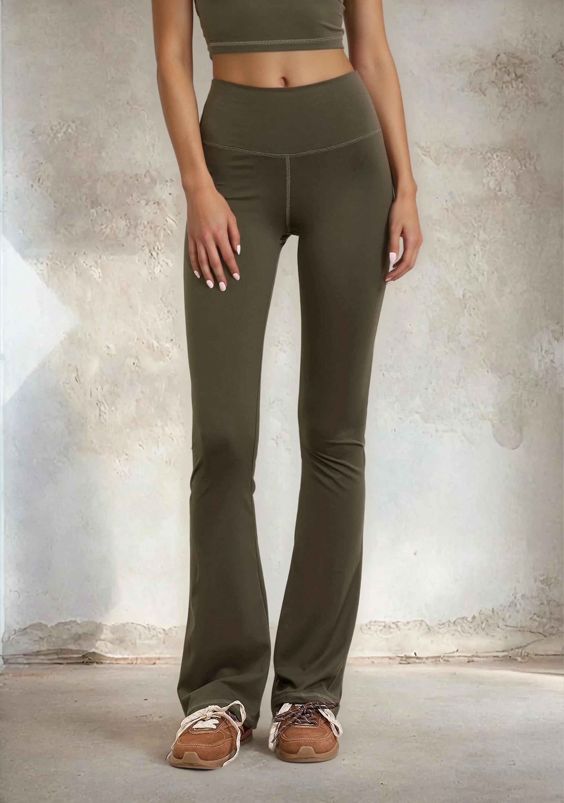 Women's paw leggings F**K Military green W0508-Mg