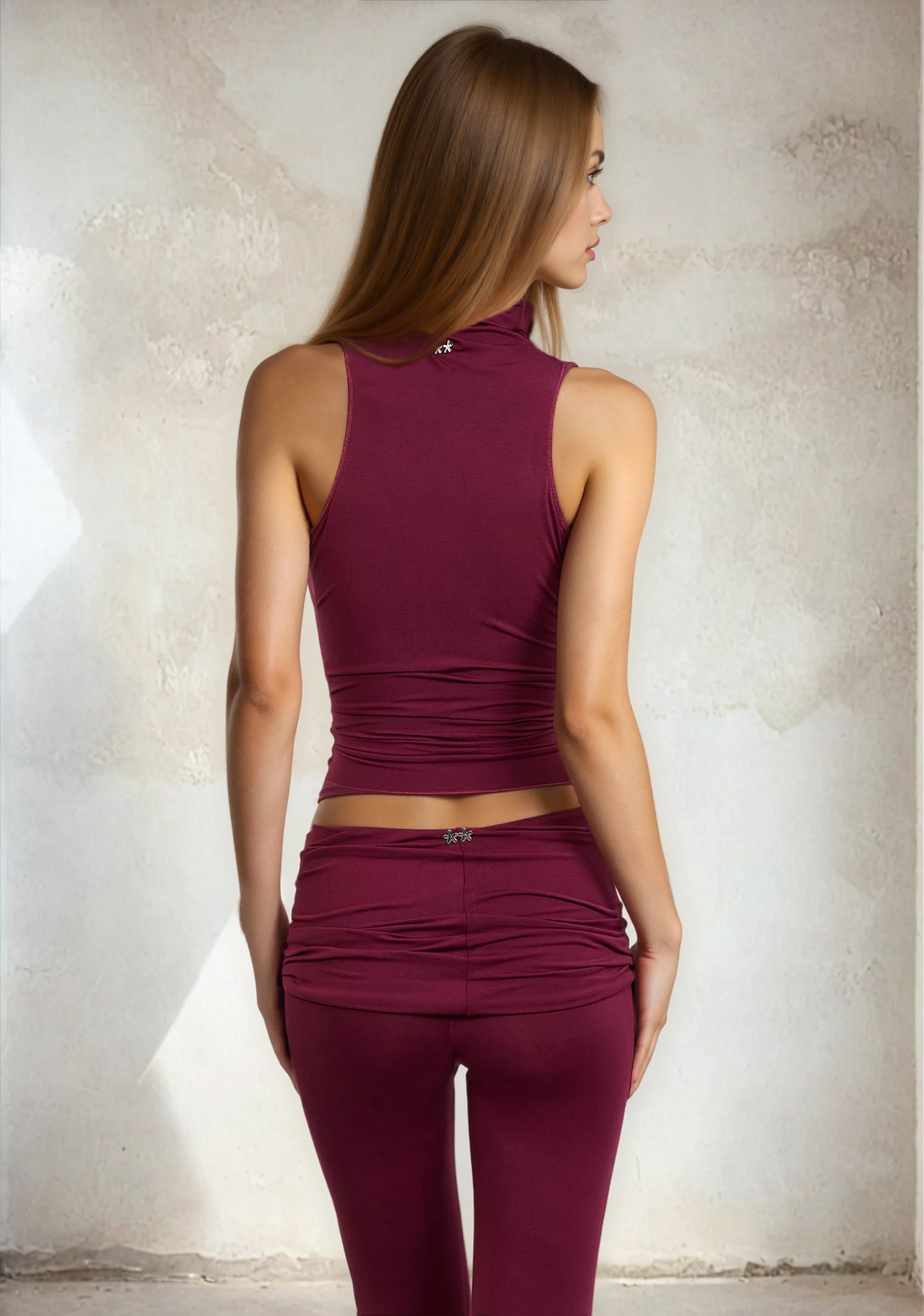 Canotta a Lupetto Donna F**K Bordeaux W0600-BD