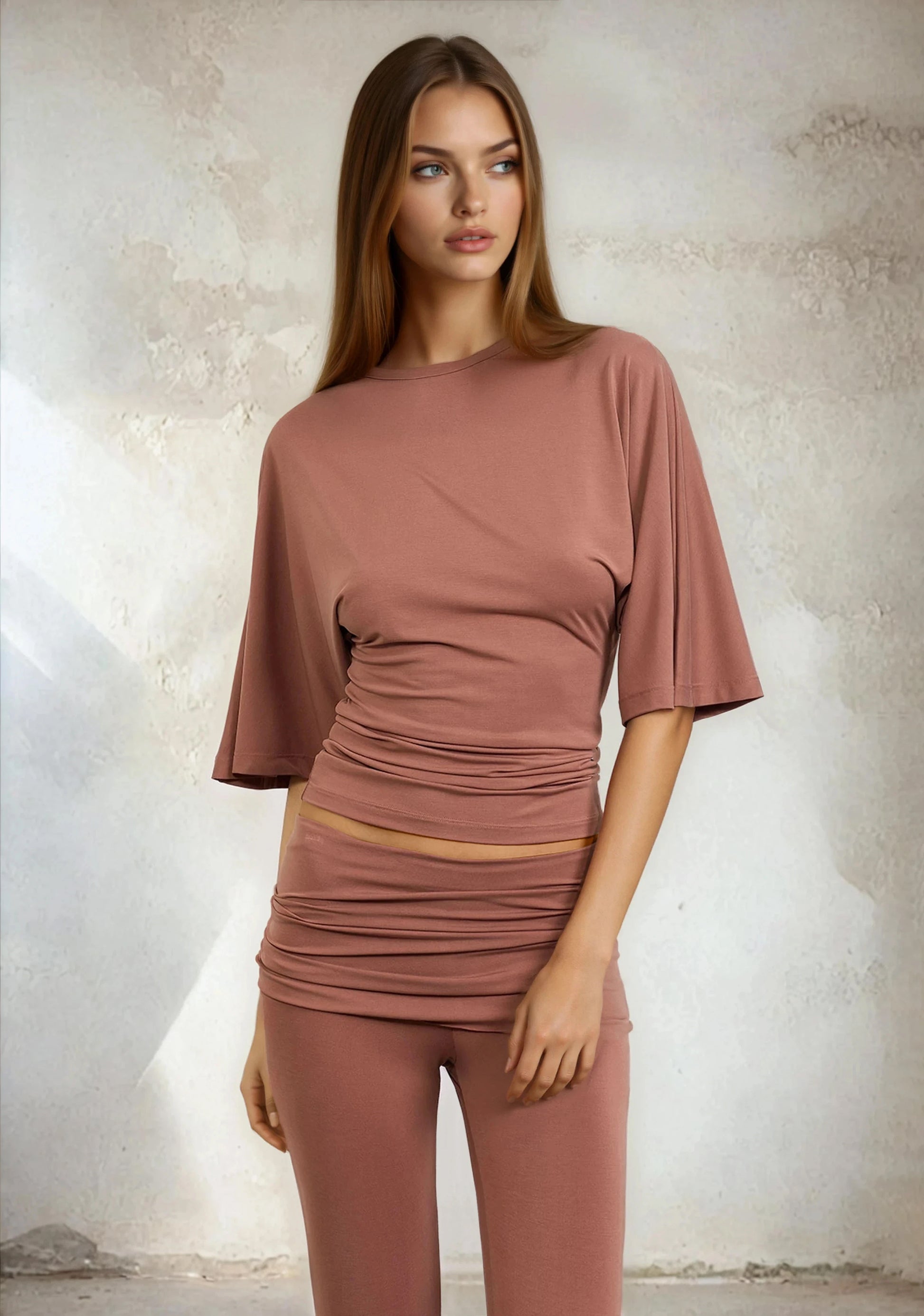 Women's T-shirt F**K Light Brown W0601-LB