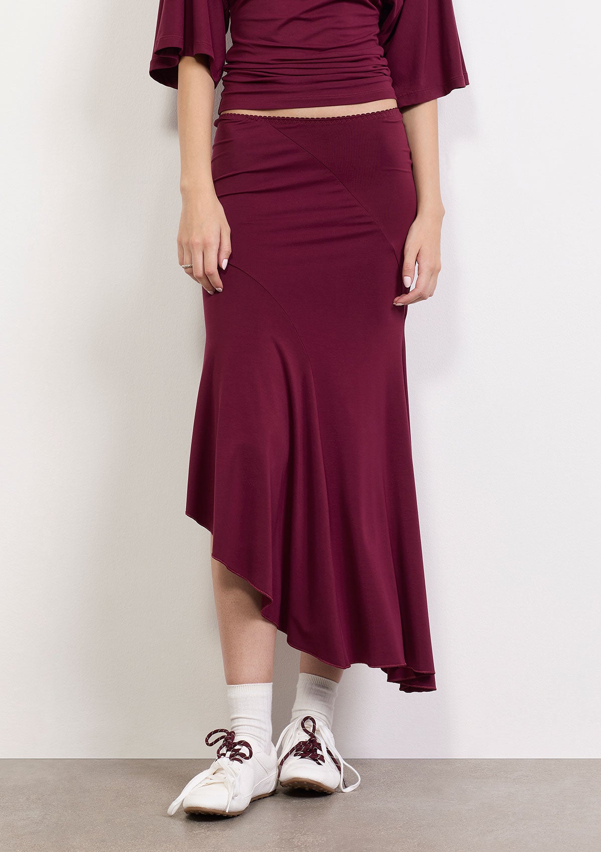 Midi Woman Skirt F**K Bordeaux W0610-BD