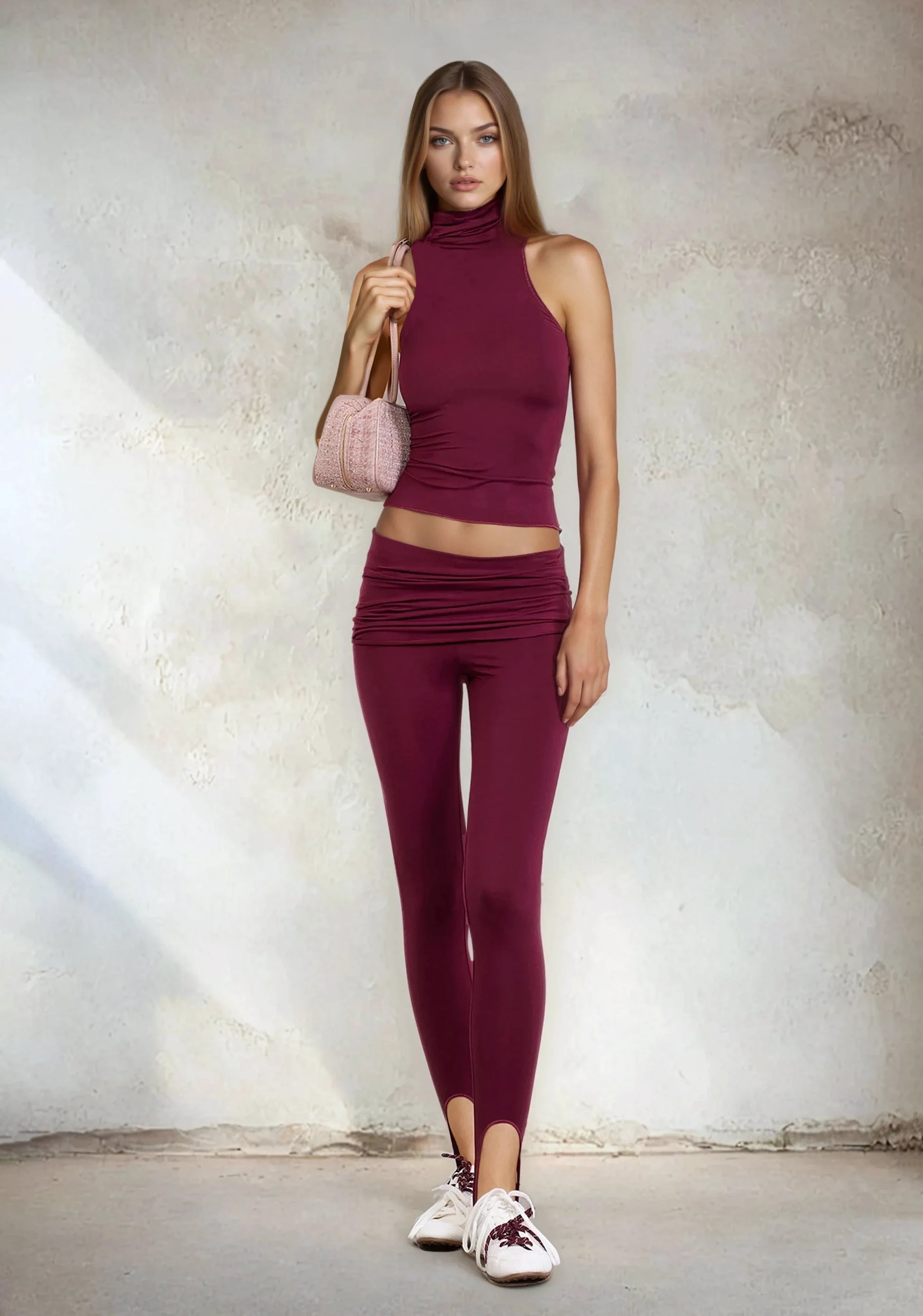 Γυναικείο κολάν Gaiter F**K Bordeaux W0611-BD