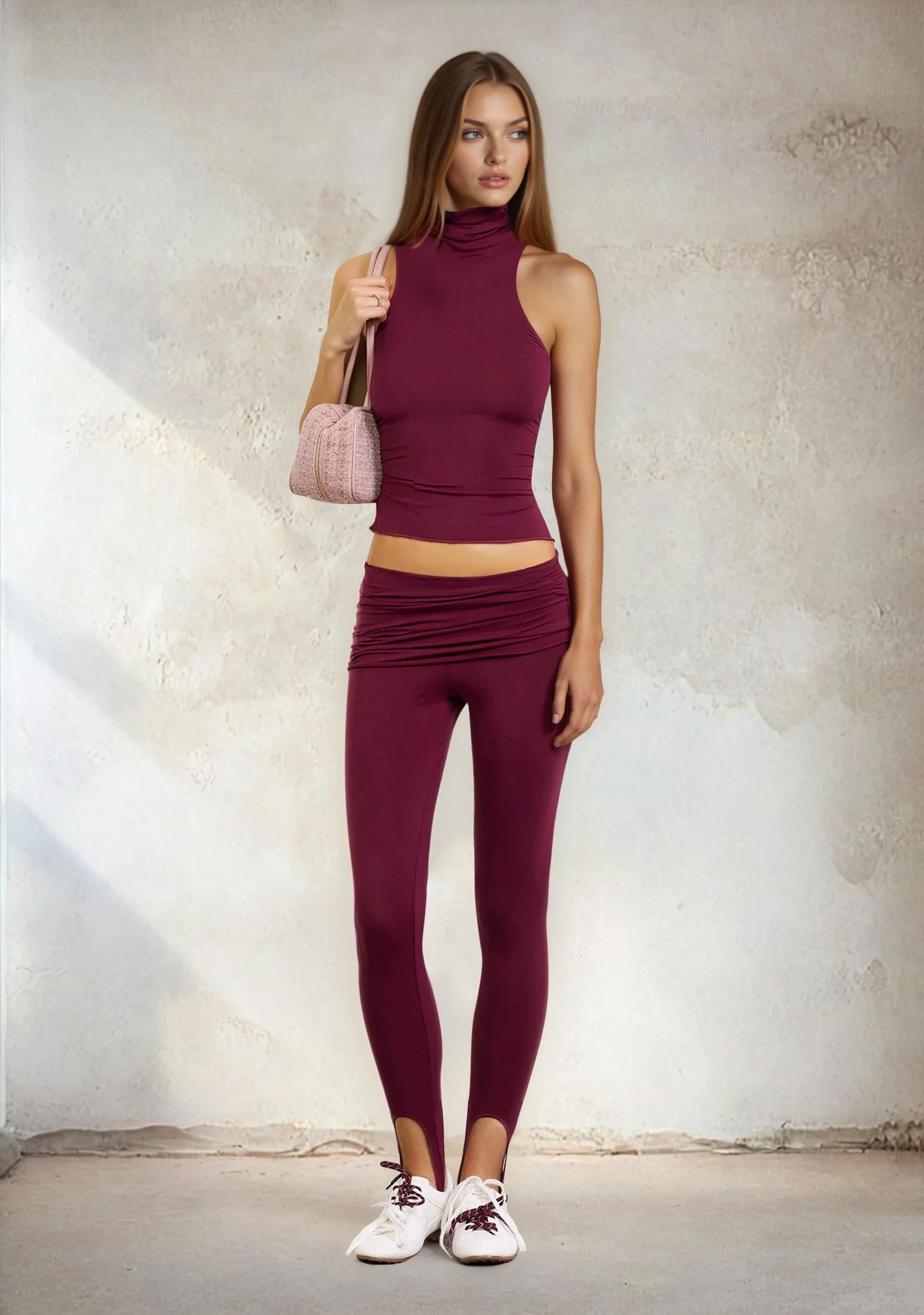 Canotta a Lupetto Donna F**K Bordeaux W0600-BD