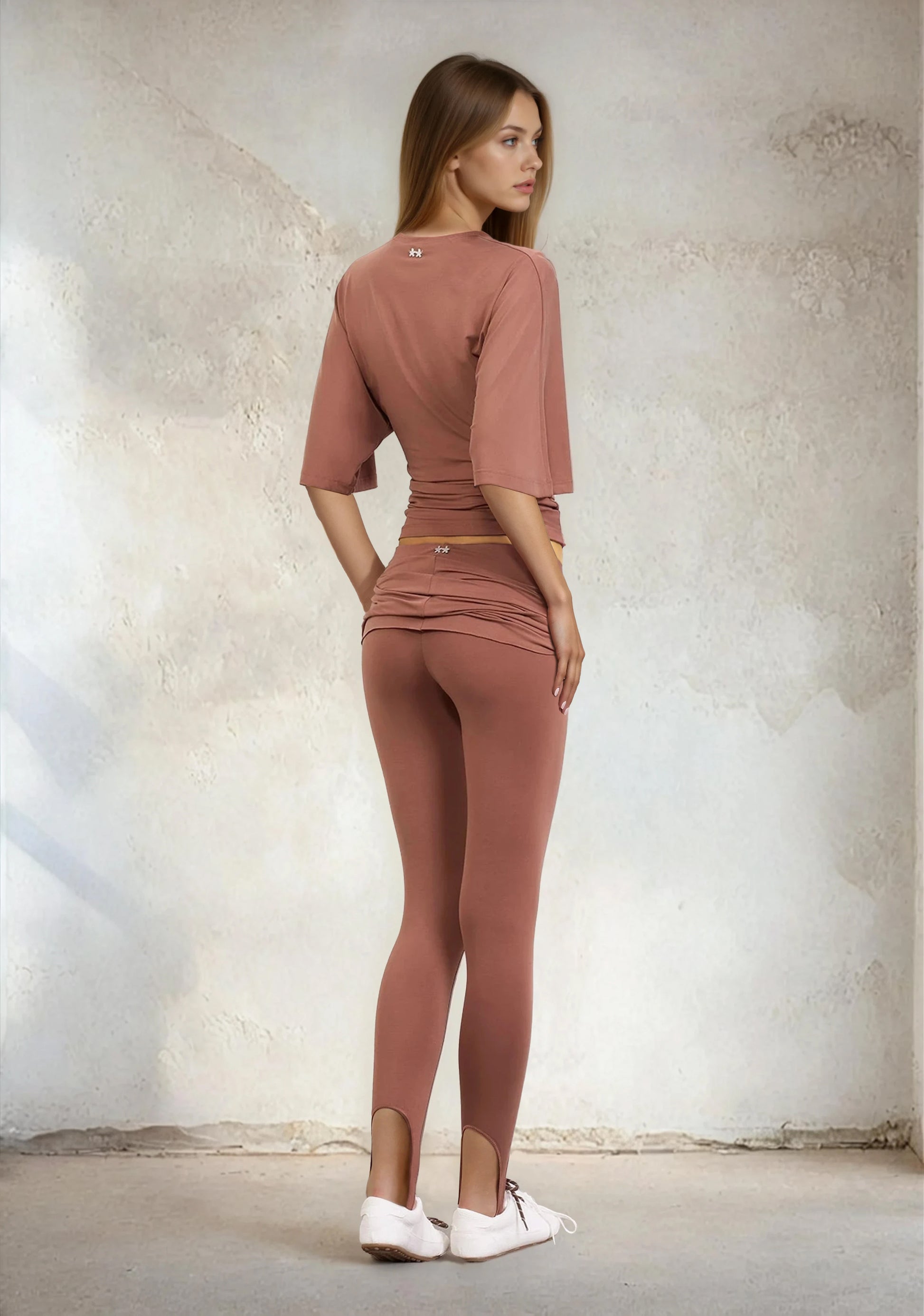 Leggings Ghetta Donna F**K Light Brown W0611-LB