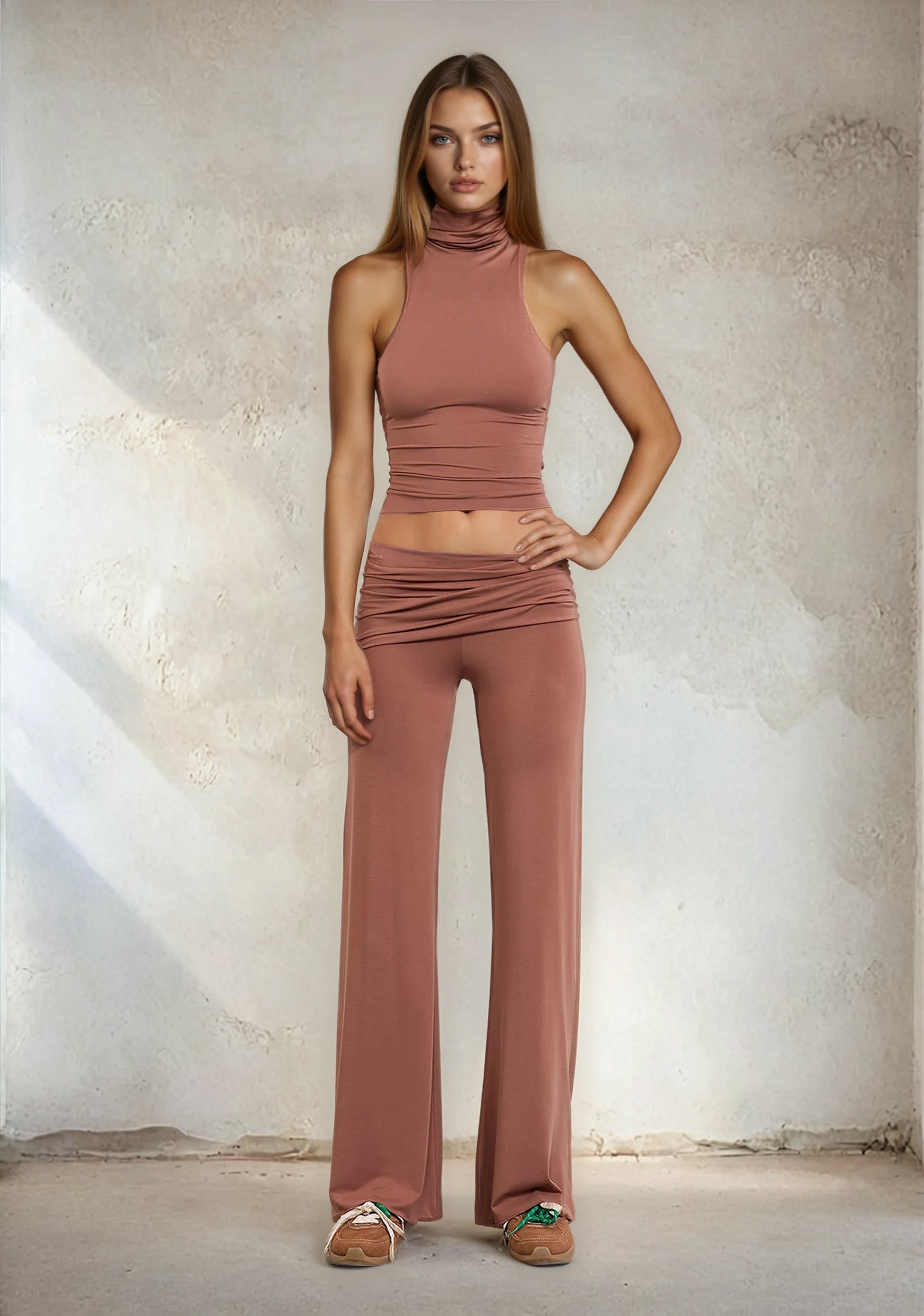 pantallona grash F**K Kafe e çelur W0612-LB