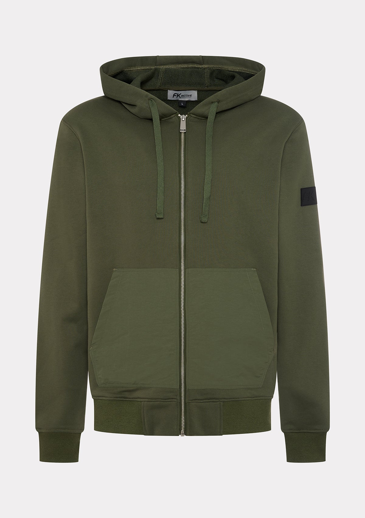 Felpa con Cappuccio Uomo F**K Verde Militare WM3300-MG