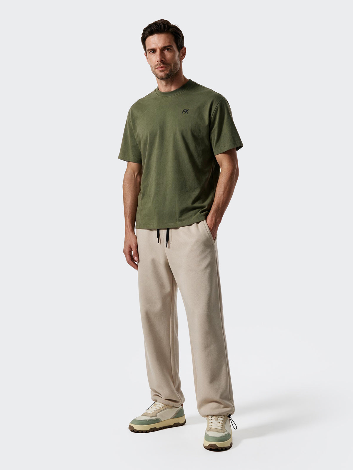 Image of T-shirt Uomo F**K Verde Militare WM3720-MG