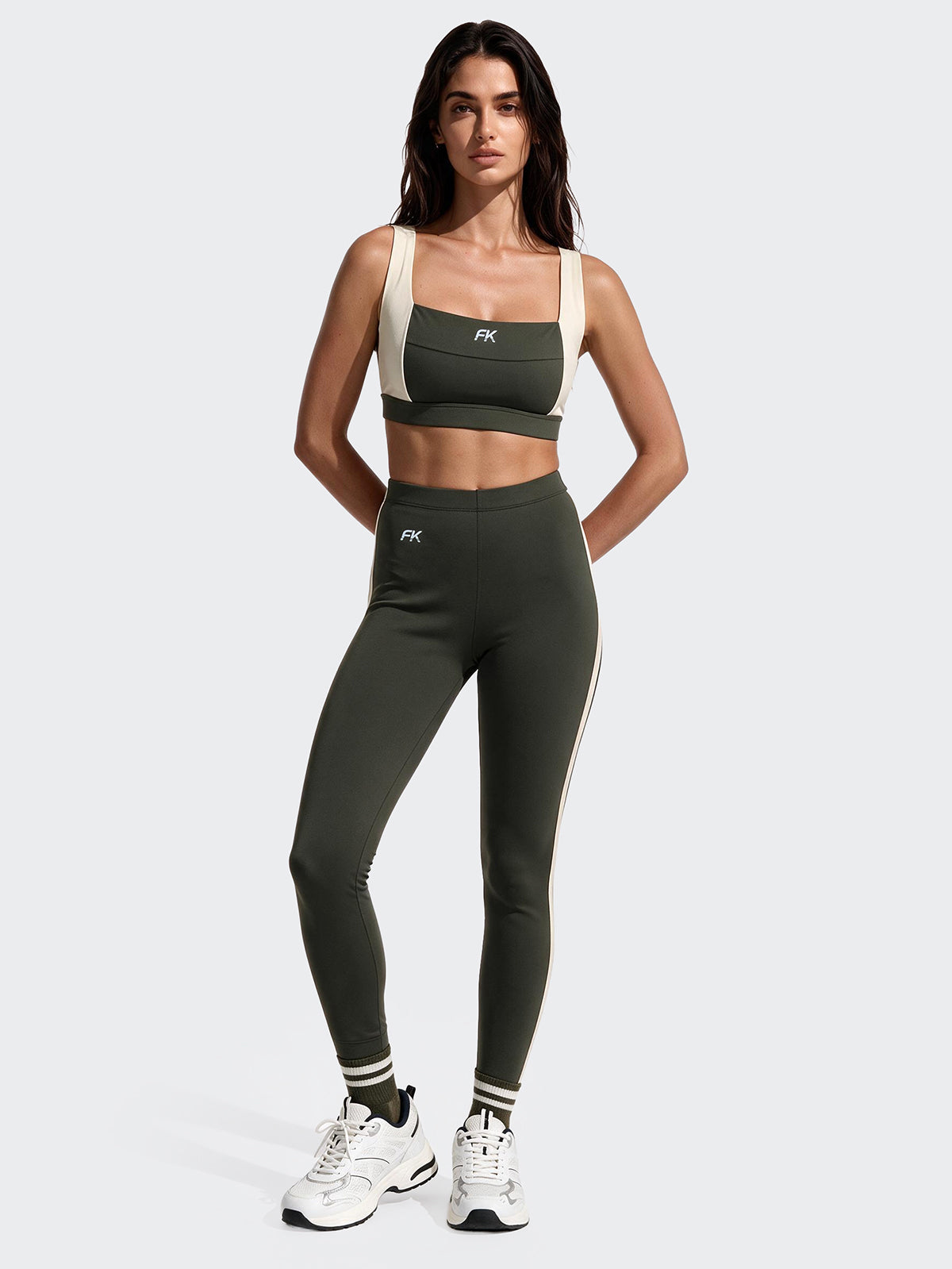 Image of Women's Crop Top F**K Military Green WW0202-MG