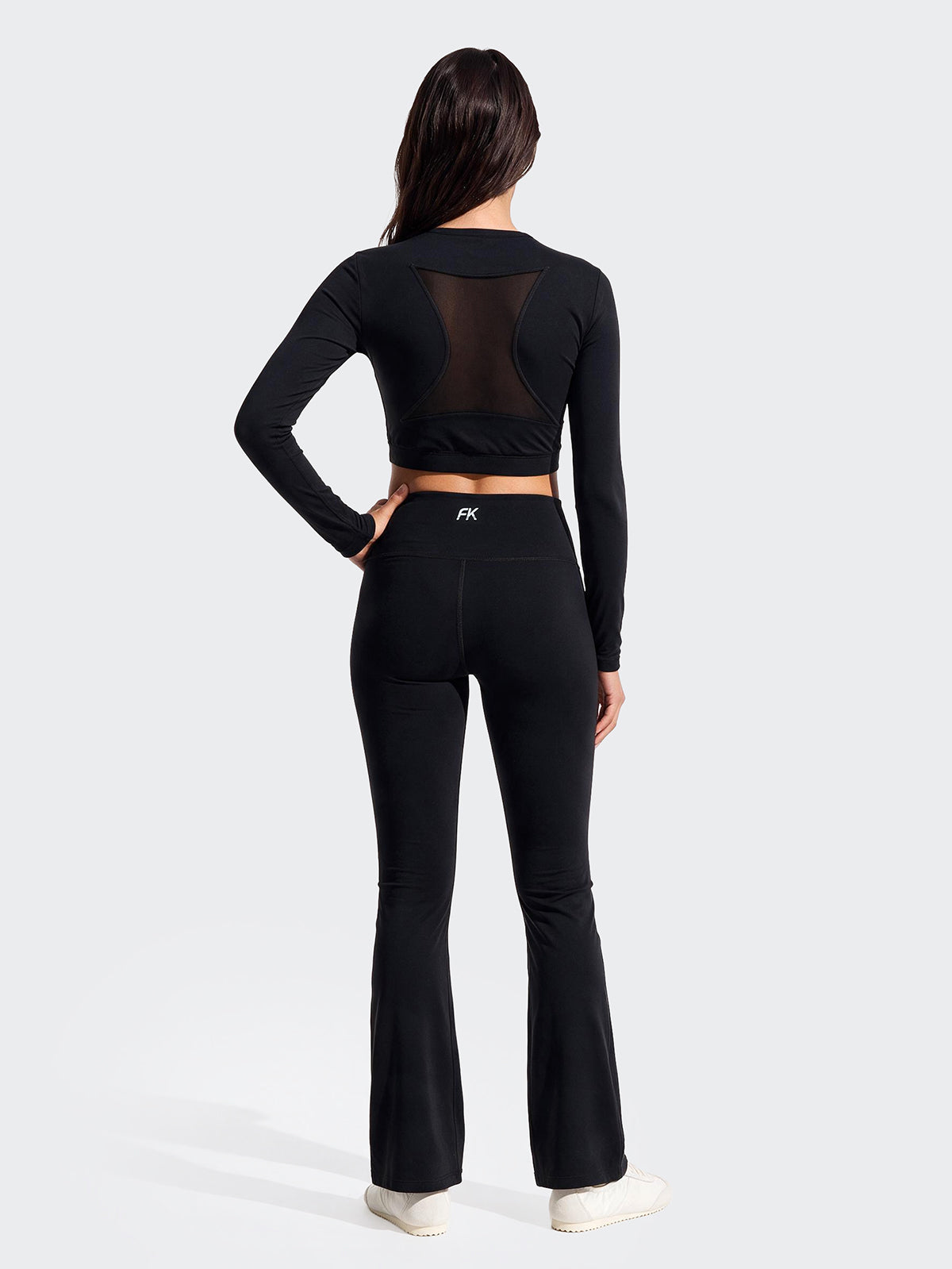 Image of Crop Top Manica Lunga Donna F**K Nero WW0208-BK