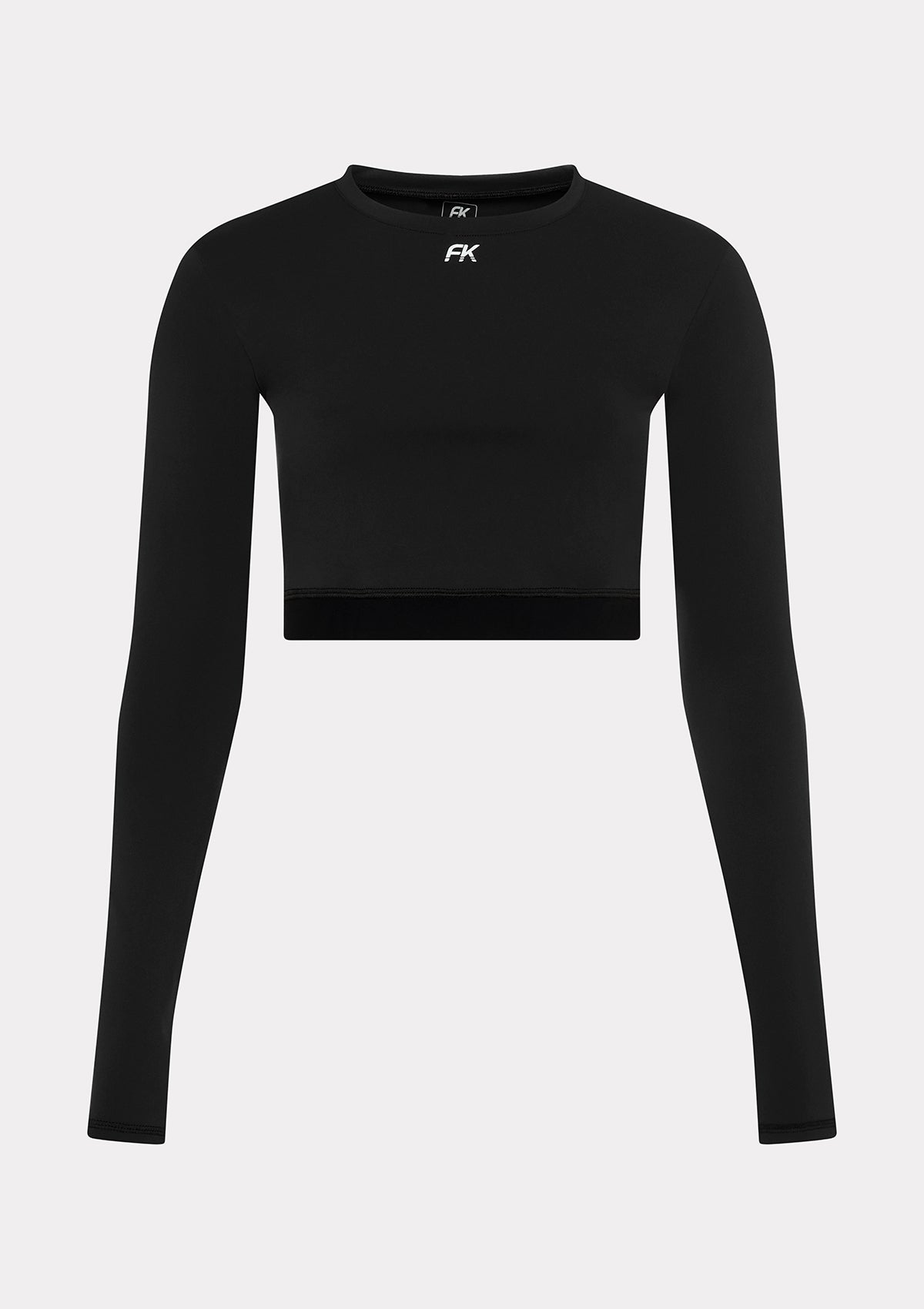 Image of Crop Top Manica Lunga Donna F**K Nero WW0208-BK