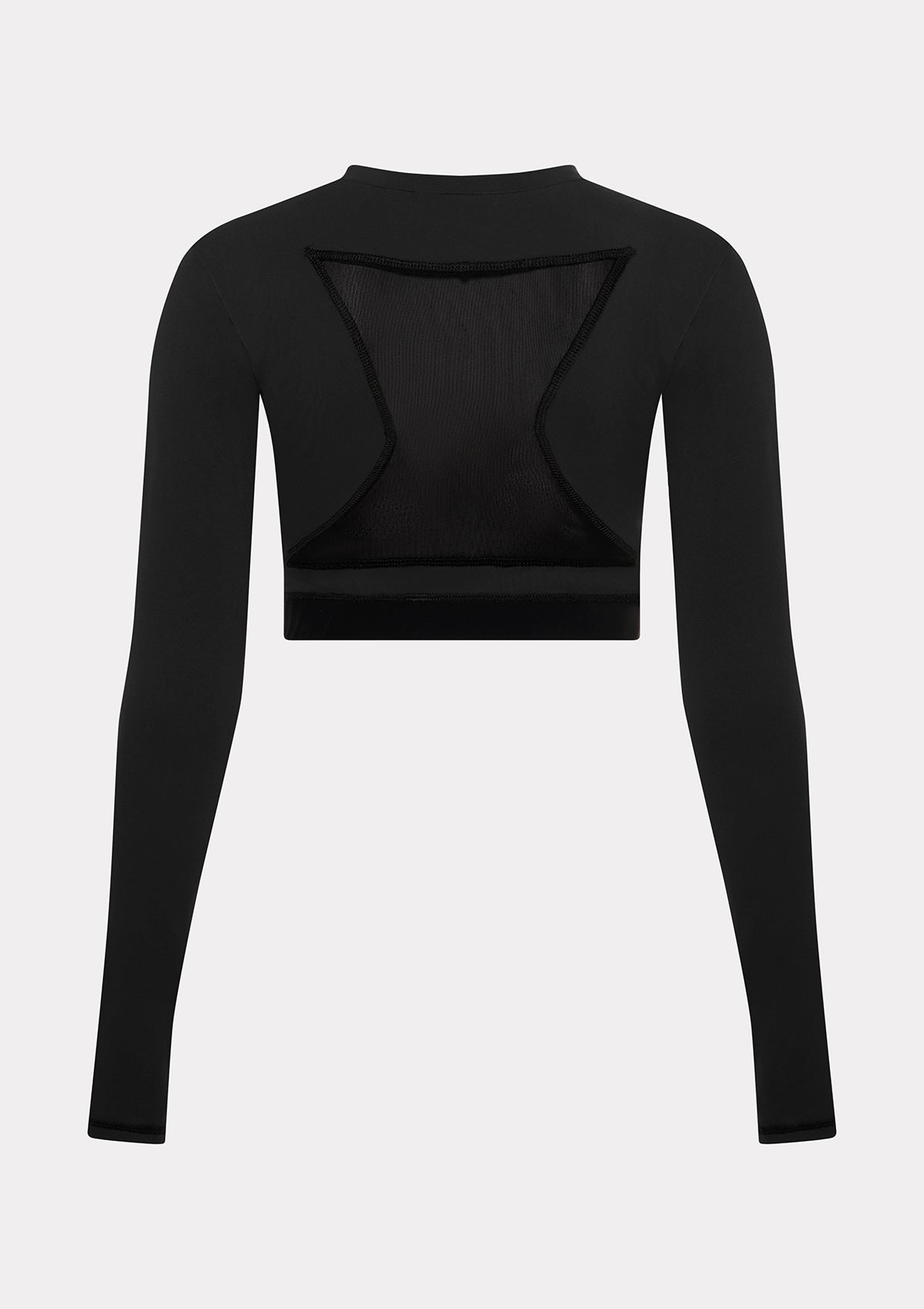 Crop Top Manica Lunga Donna F**K Nero WW0208-BK