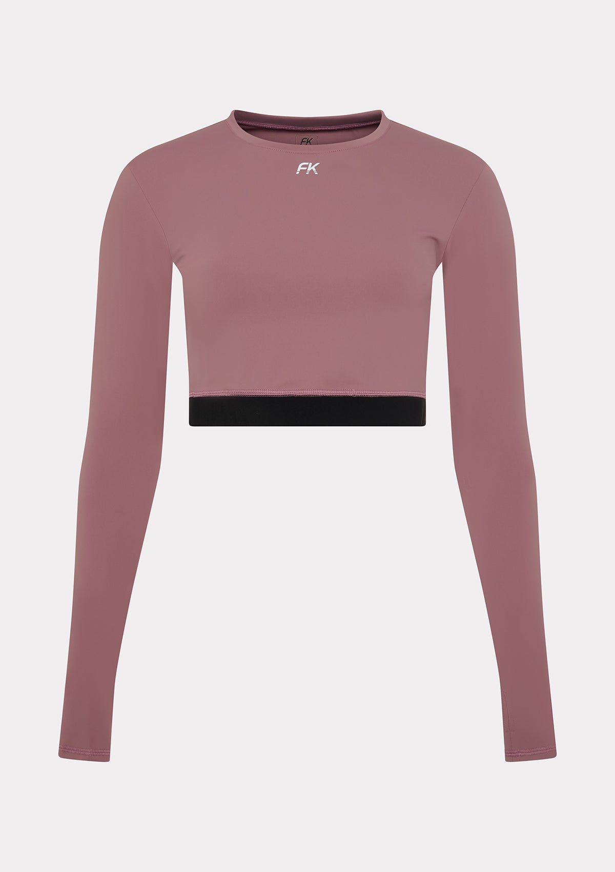 Crop Top Manica Lunga Donna F**K Dusty Pink WW0208-DP