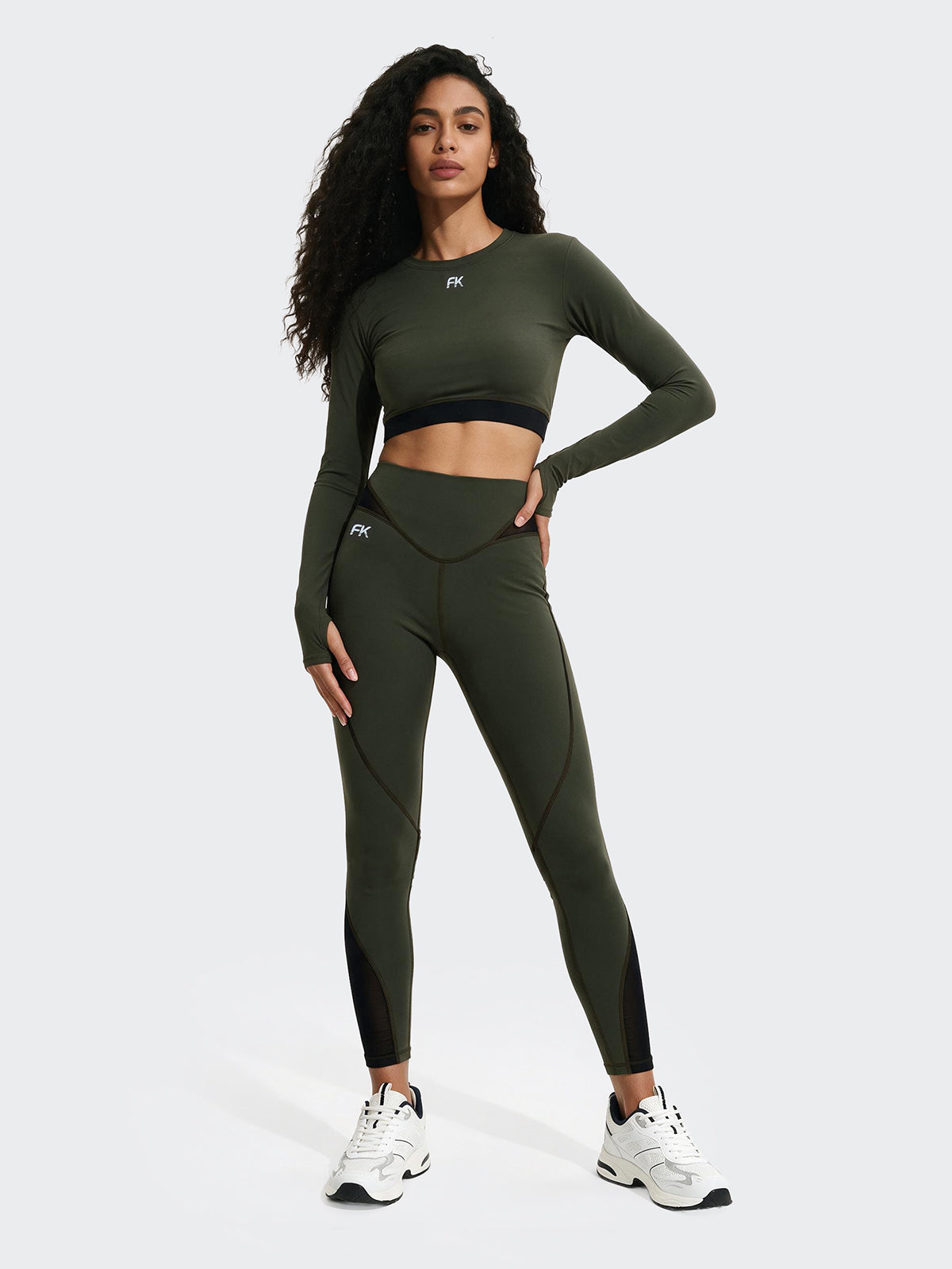 Image of Leggings Donna F**K Verde Militare WW0209-MG