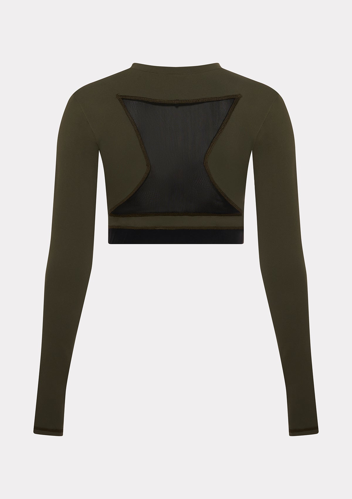 Image of Crop Top Manica Lunga Donna F**K Verde MIlitare WW0208-MG
