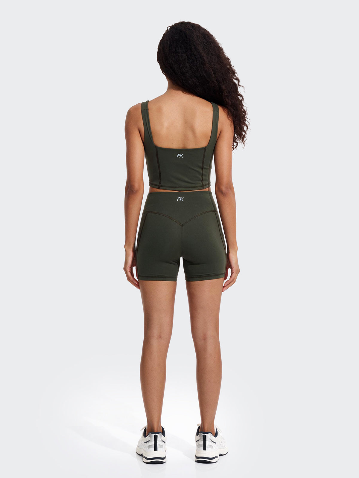 Crop Top Donna F**K Verde Militare WW0200-MG