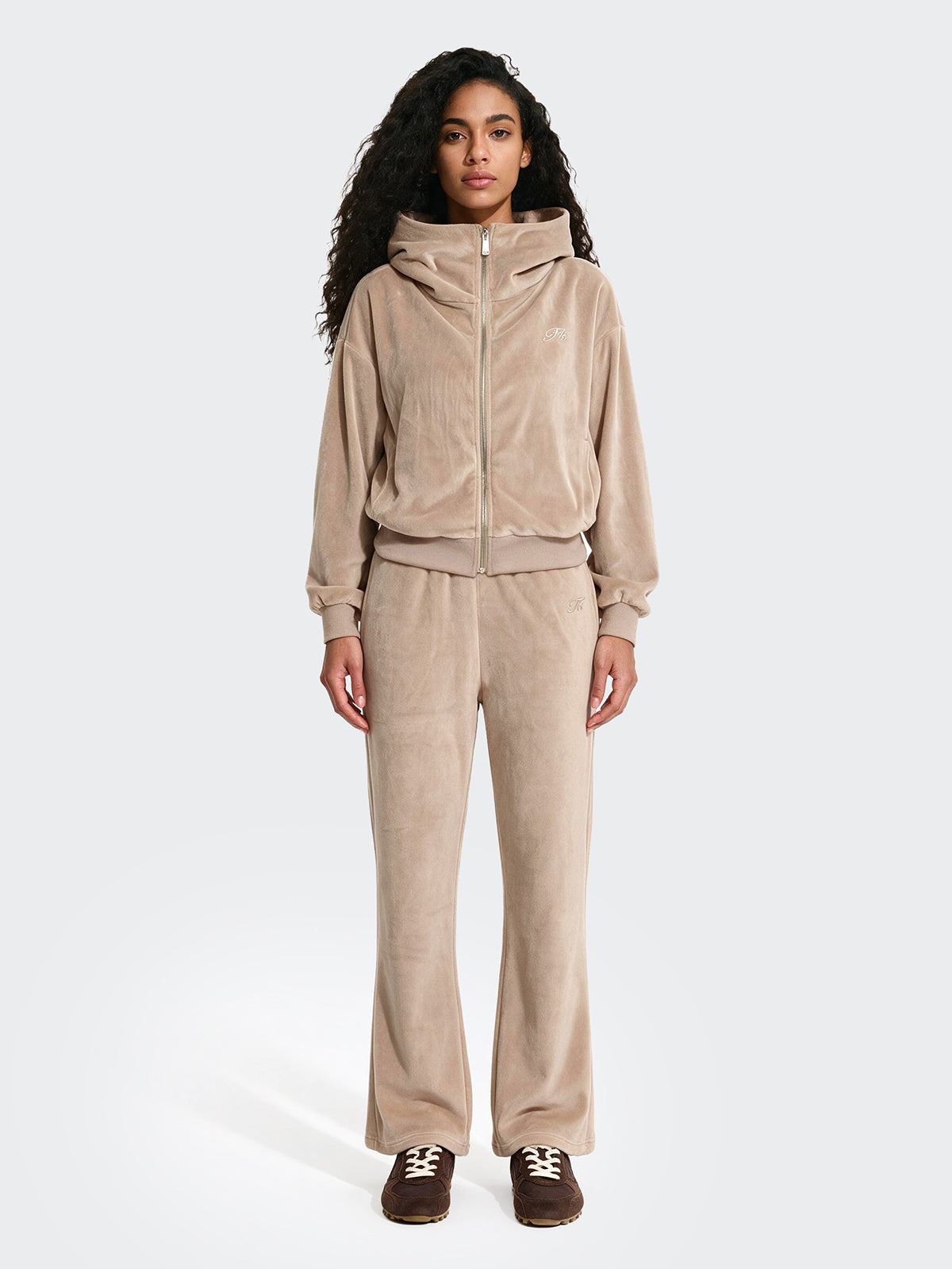 Felpa con Cappuccio Donna F**K Crema WW0406-CM