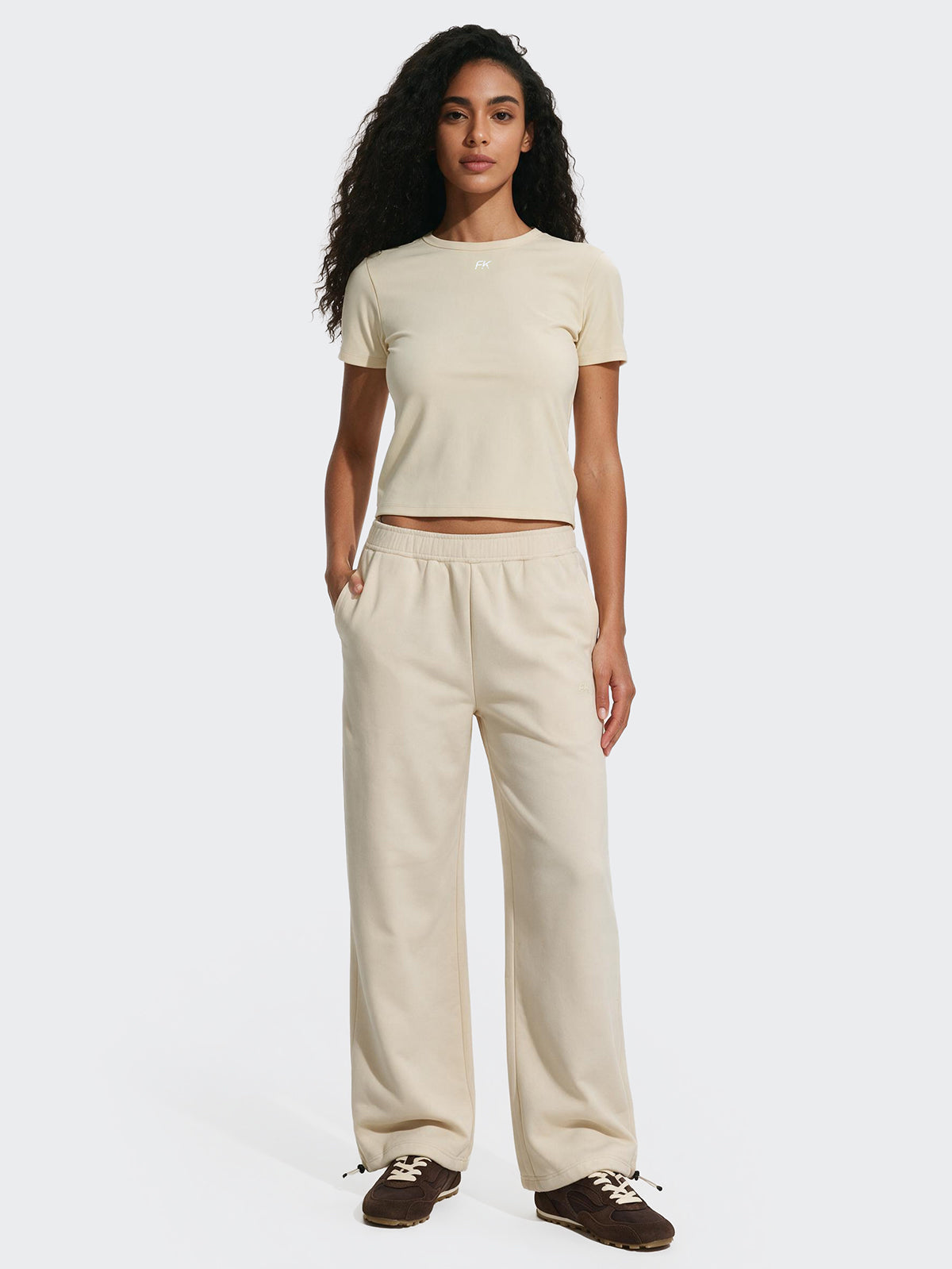 Pantalone Donna F**K Crema WW0602-CM
