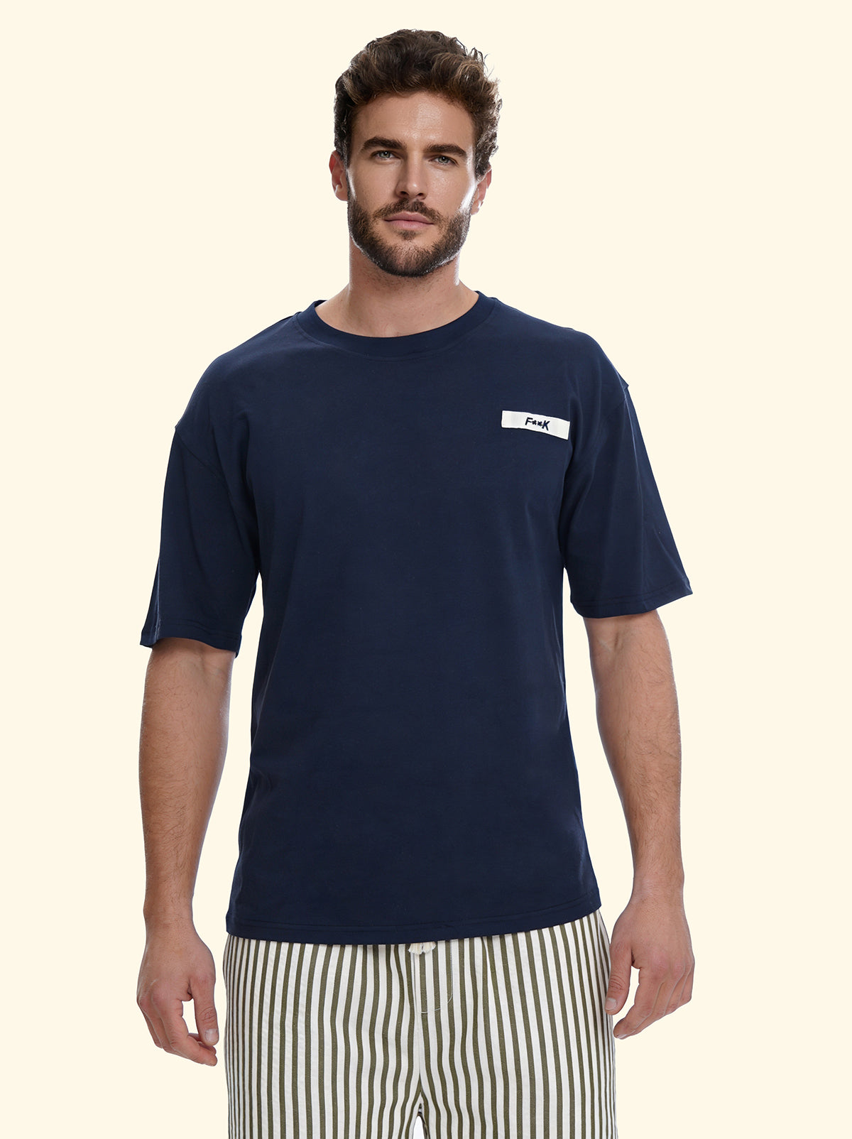 Men's T-Shirt F**K Blue SM6002-BU