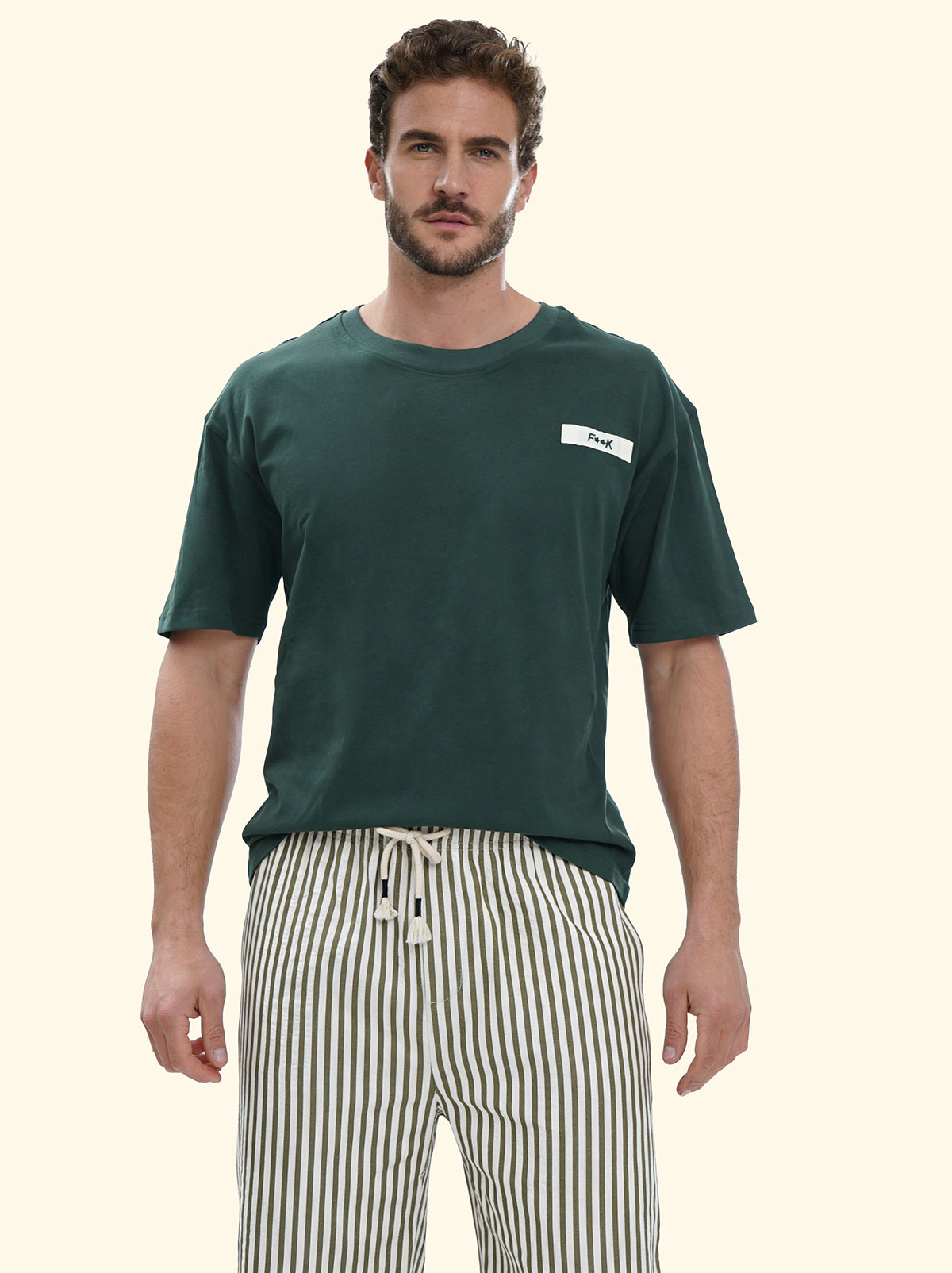 T-shirt Homme F**K Vert SM6002-VS
