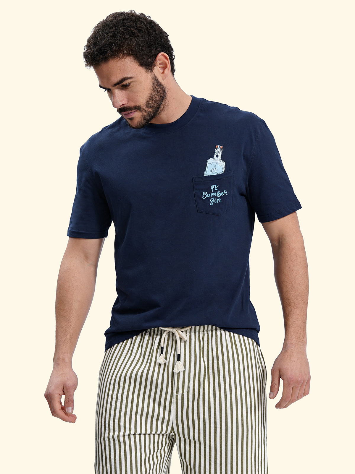 Men's T-Shirt F**K Blue SM6003-BU