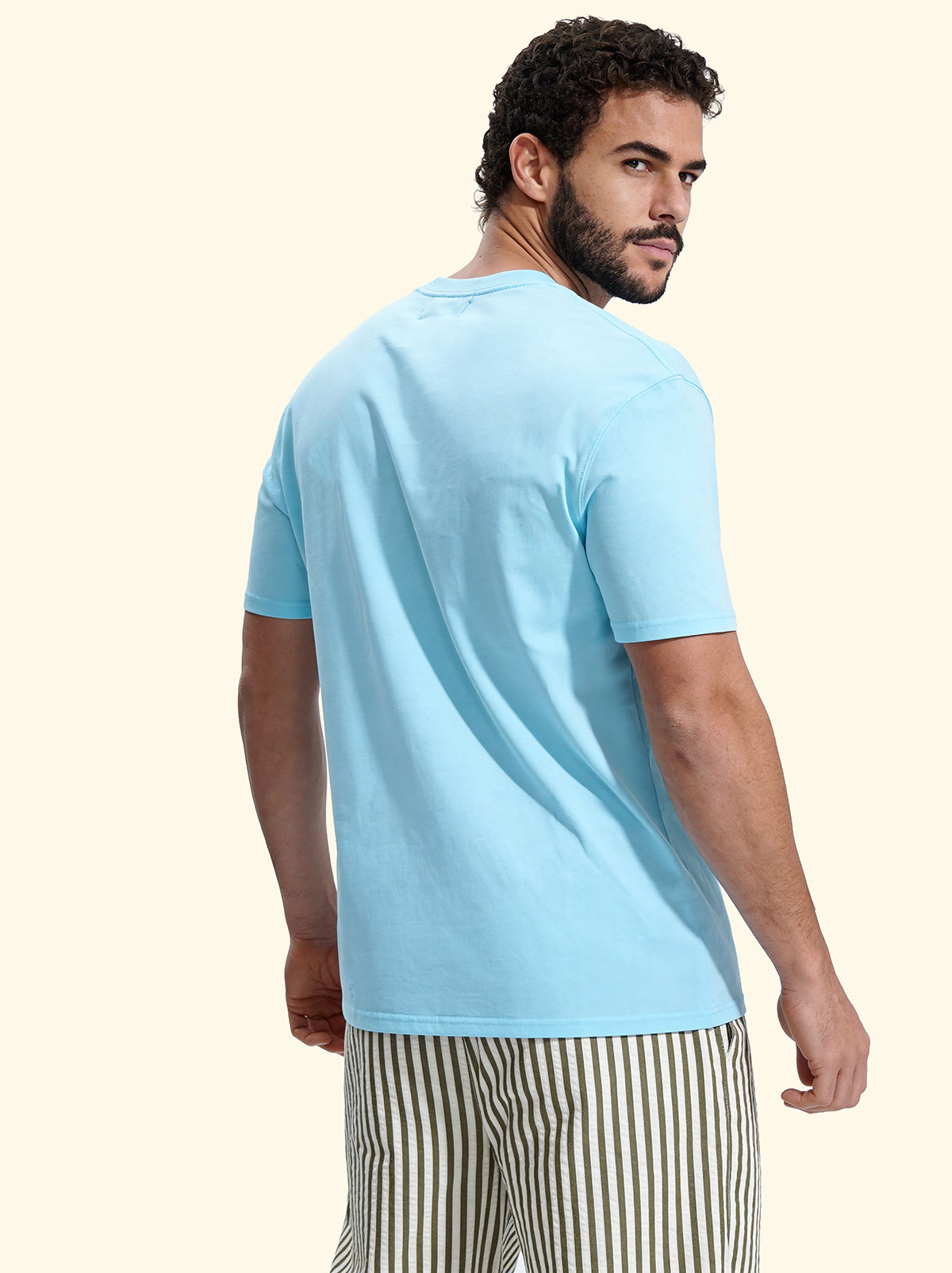 Camiseta de hombre F**K Celeste SM6008-CL