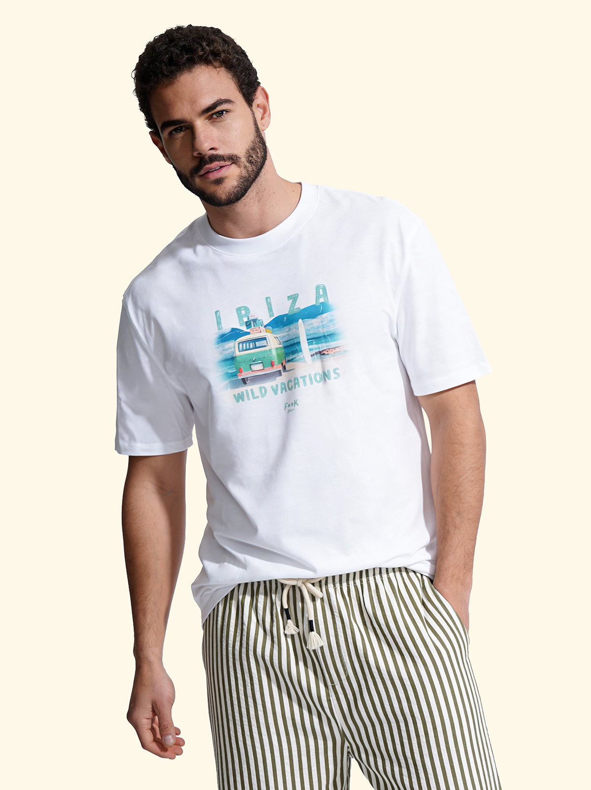 Men's T-Shirt F**K White SM6008-WH