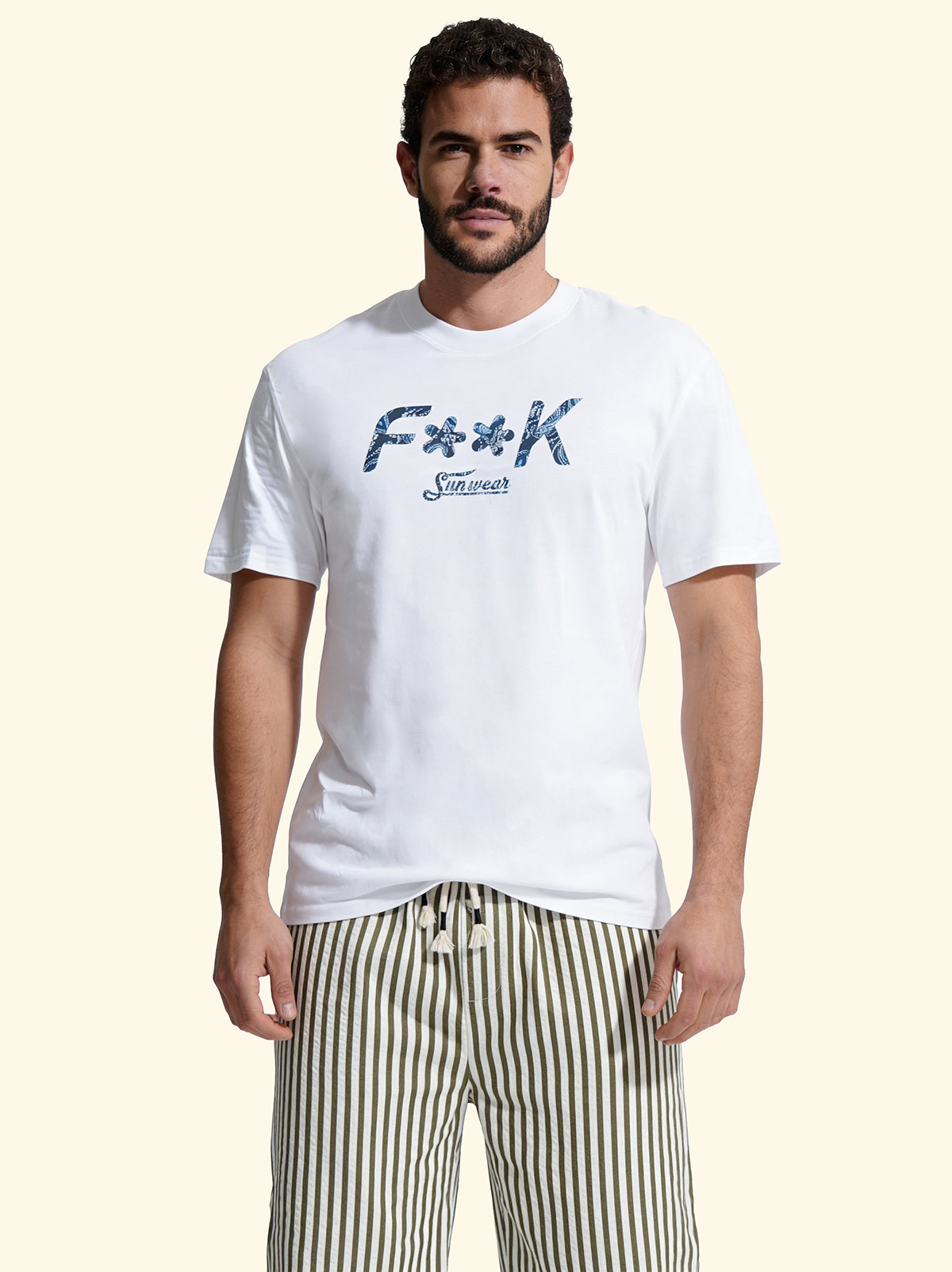 Men's T-Shirt F**K White SM6011-WH
