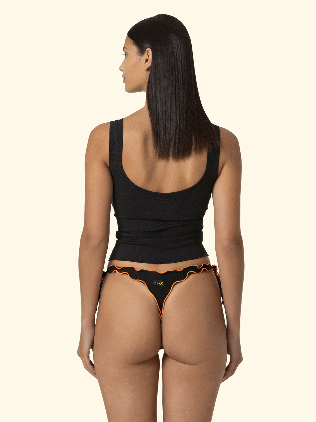 Image of Slip String femme F**K Noir SW1922-BK