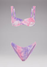 BIKINI WITH UNDERWIRING AND FIXED AMERICAN TIE DYE VISIONARY DOSE